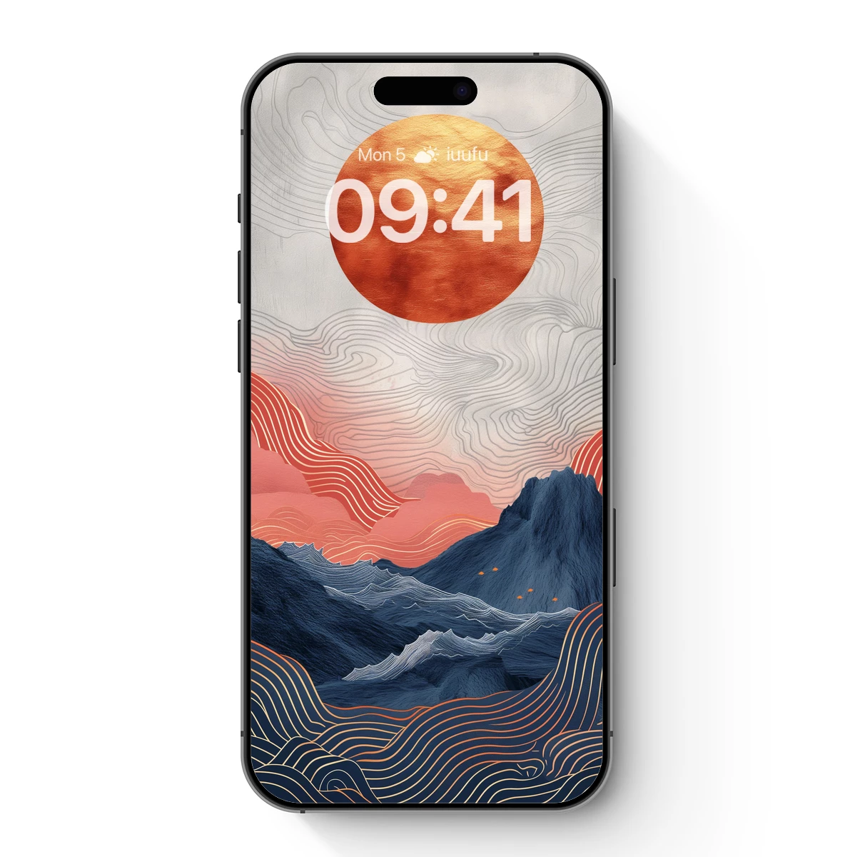 Eternal Sunset: Hokusai-Inspired Mountain Waves