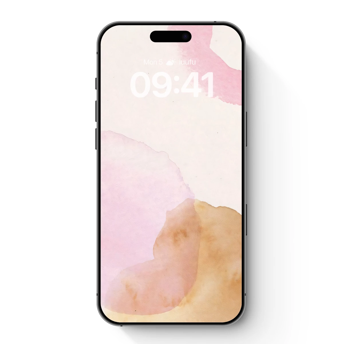 Abstract Watercolor Fusion: Pink and Gold Harmony