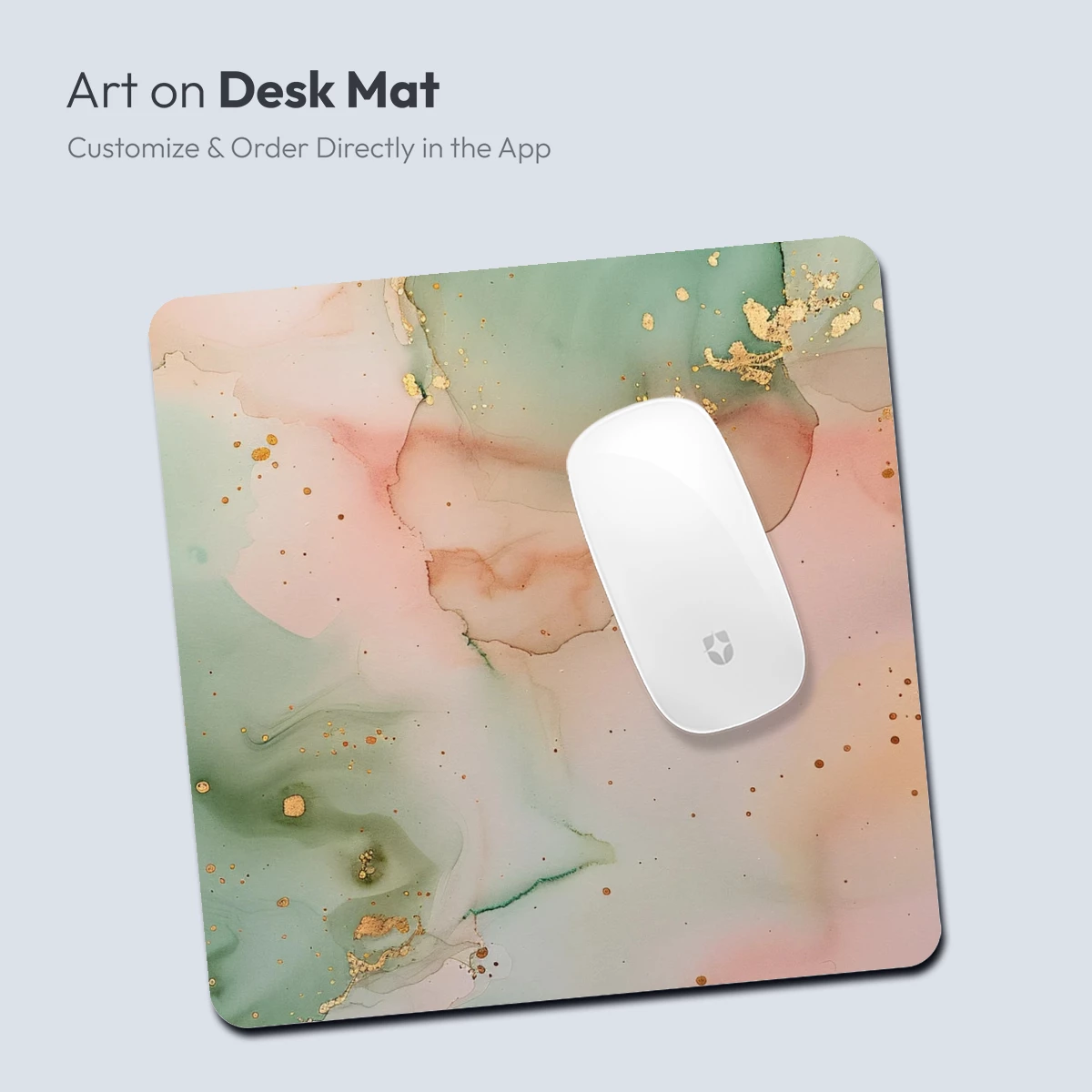 Golden Hues in Teal and Blush Abstract Art - Image 4