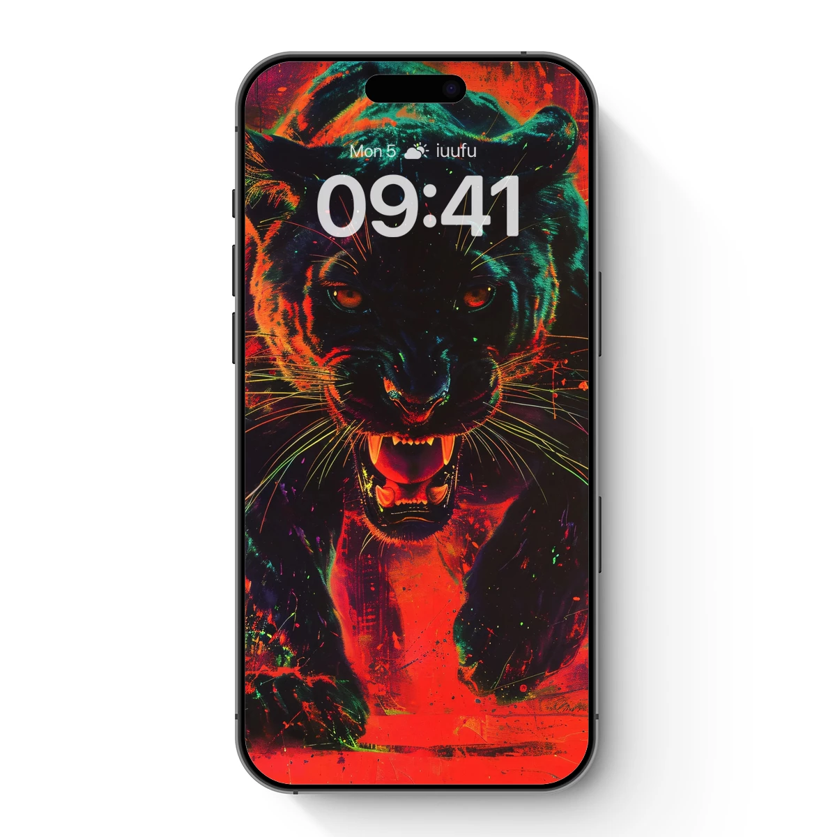 Neon Panther: Electric Roar in Abstract Fury Neon Panther: Electric Roar in Abstract Fury