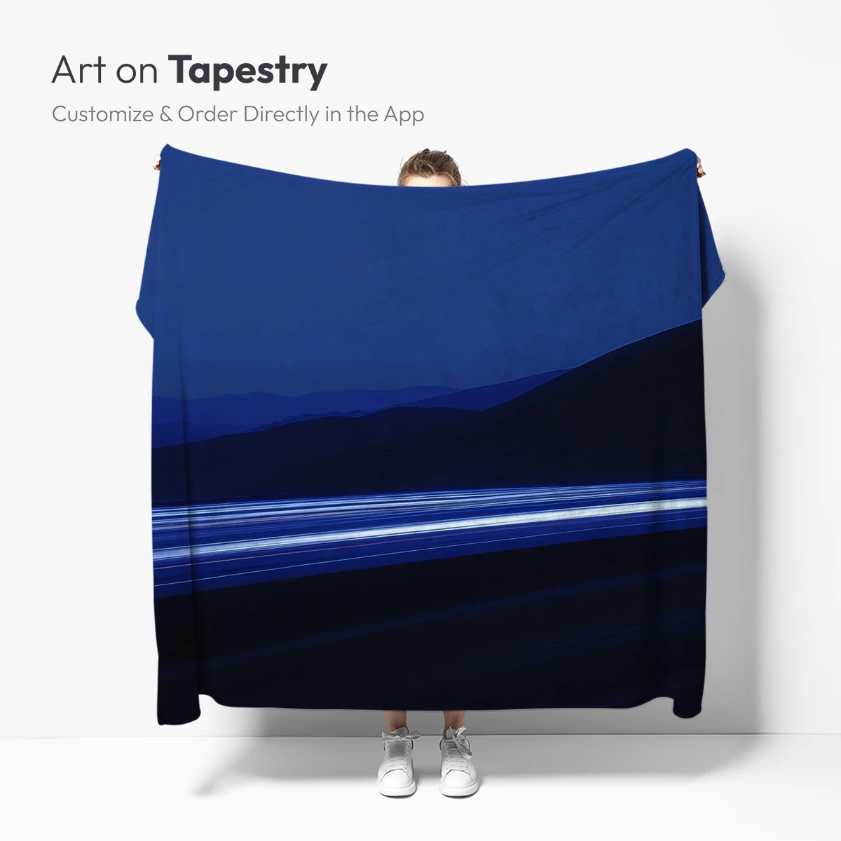 Night Road Symphony: Light Trails in Serene Blue - Image 4