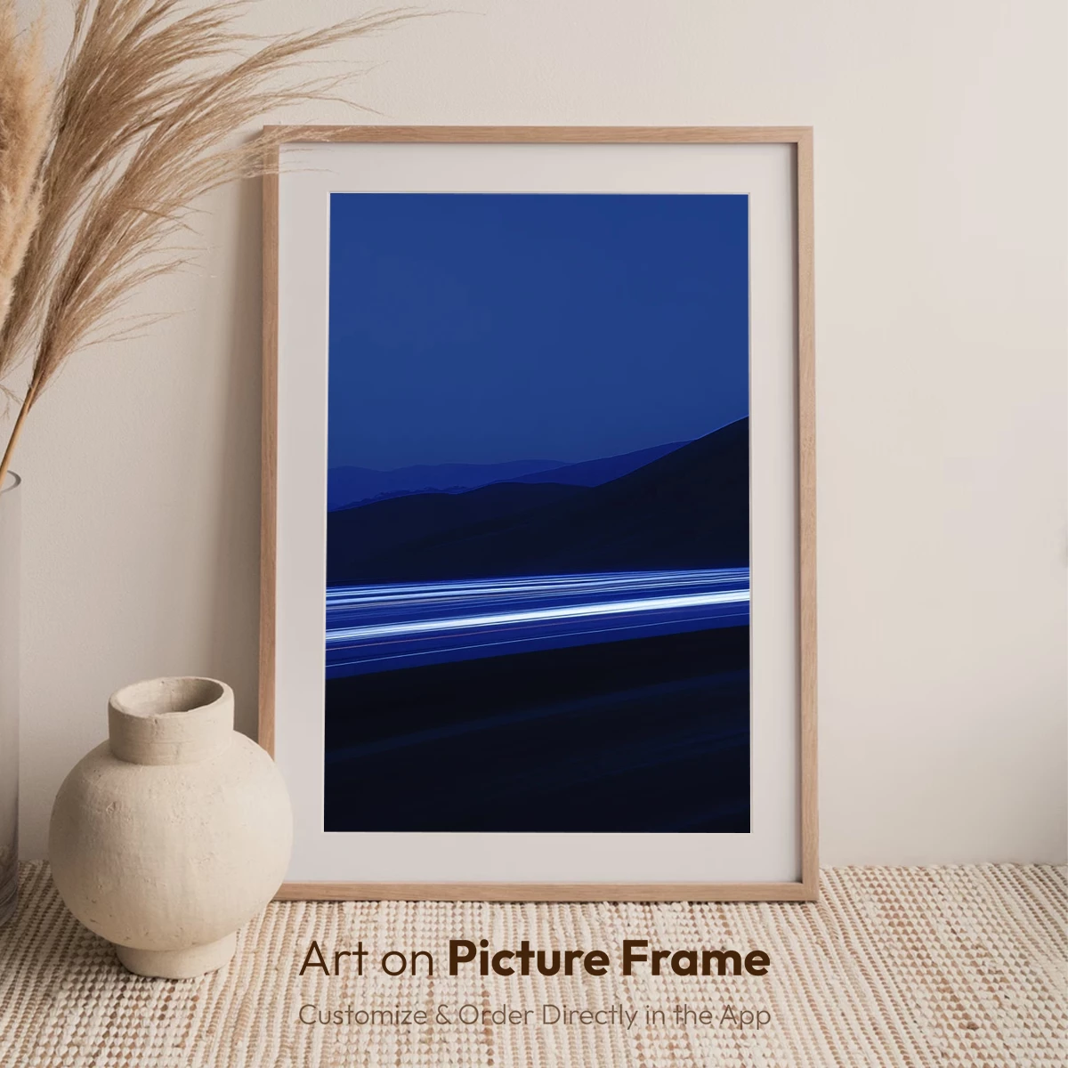 Night Road Symphony: Light Trails in Serene Blue - Image 6