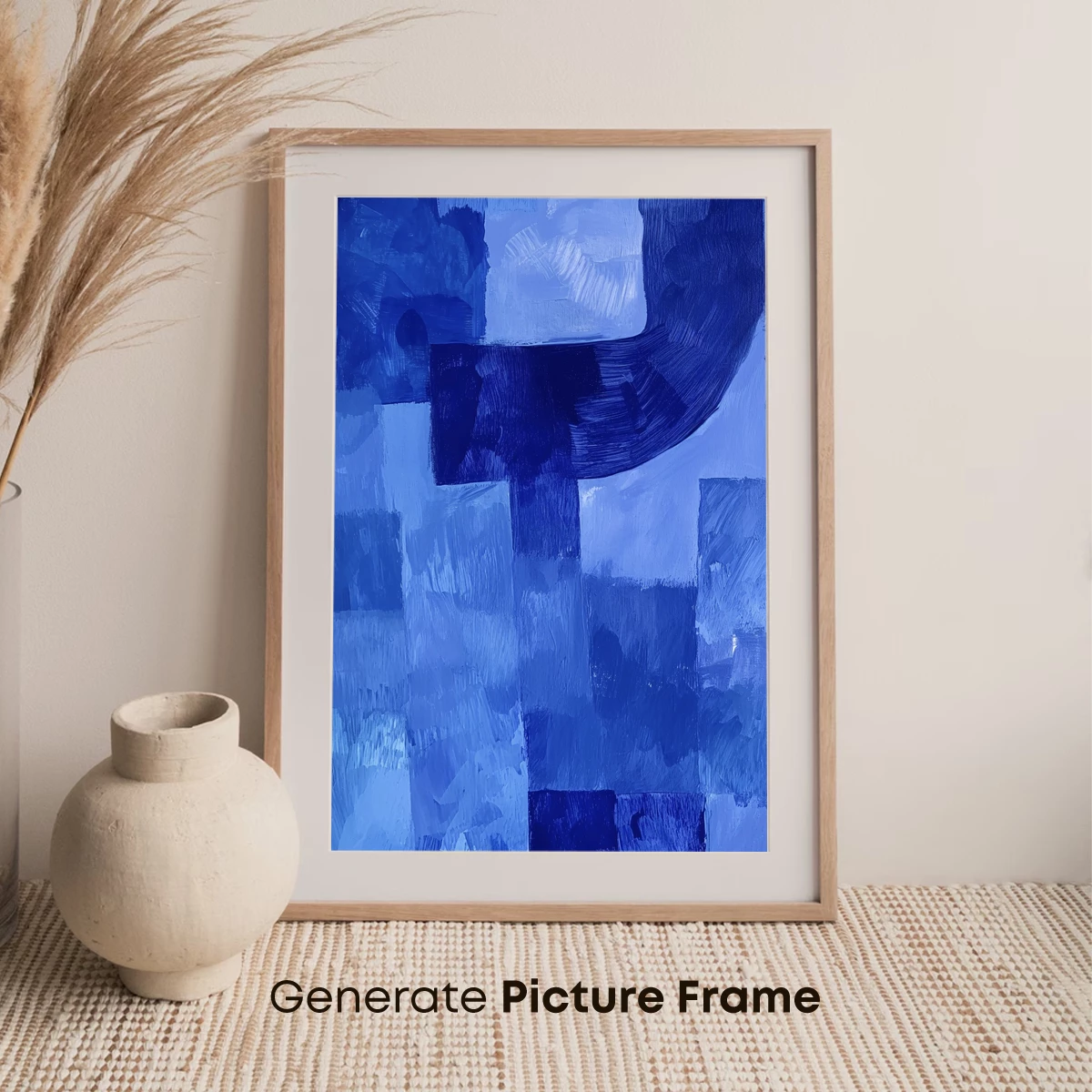 Blue Abstract Odyssey: A Canvas of Depth and Mystery - Image 7