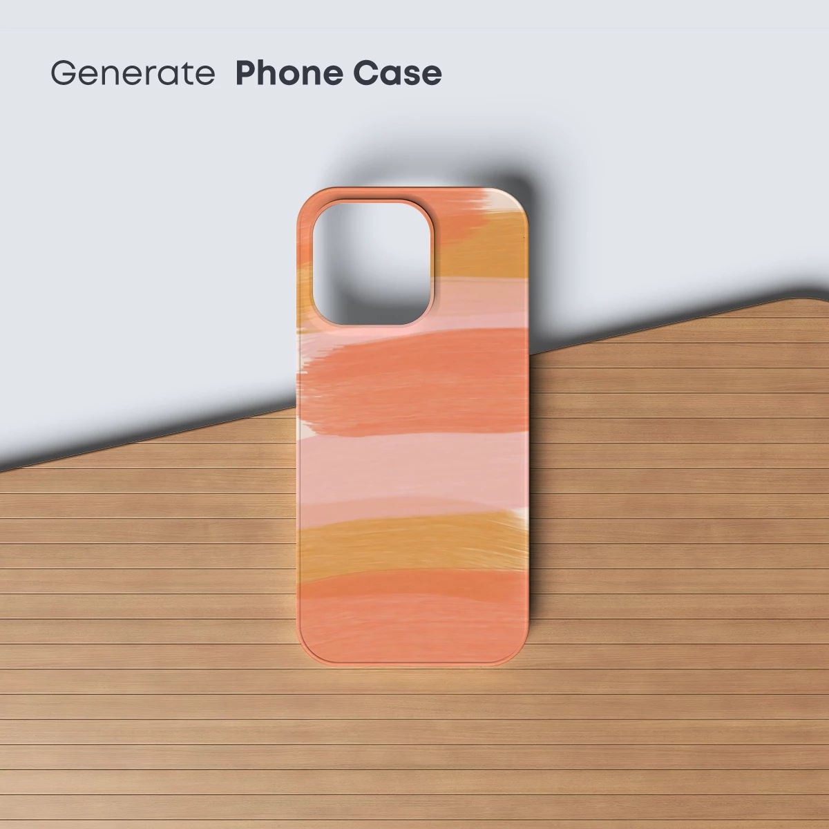 Abstract Brushstroke Symphony in Peach and Gold - Image 3