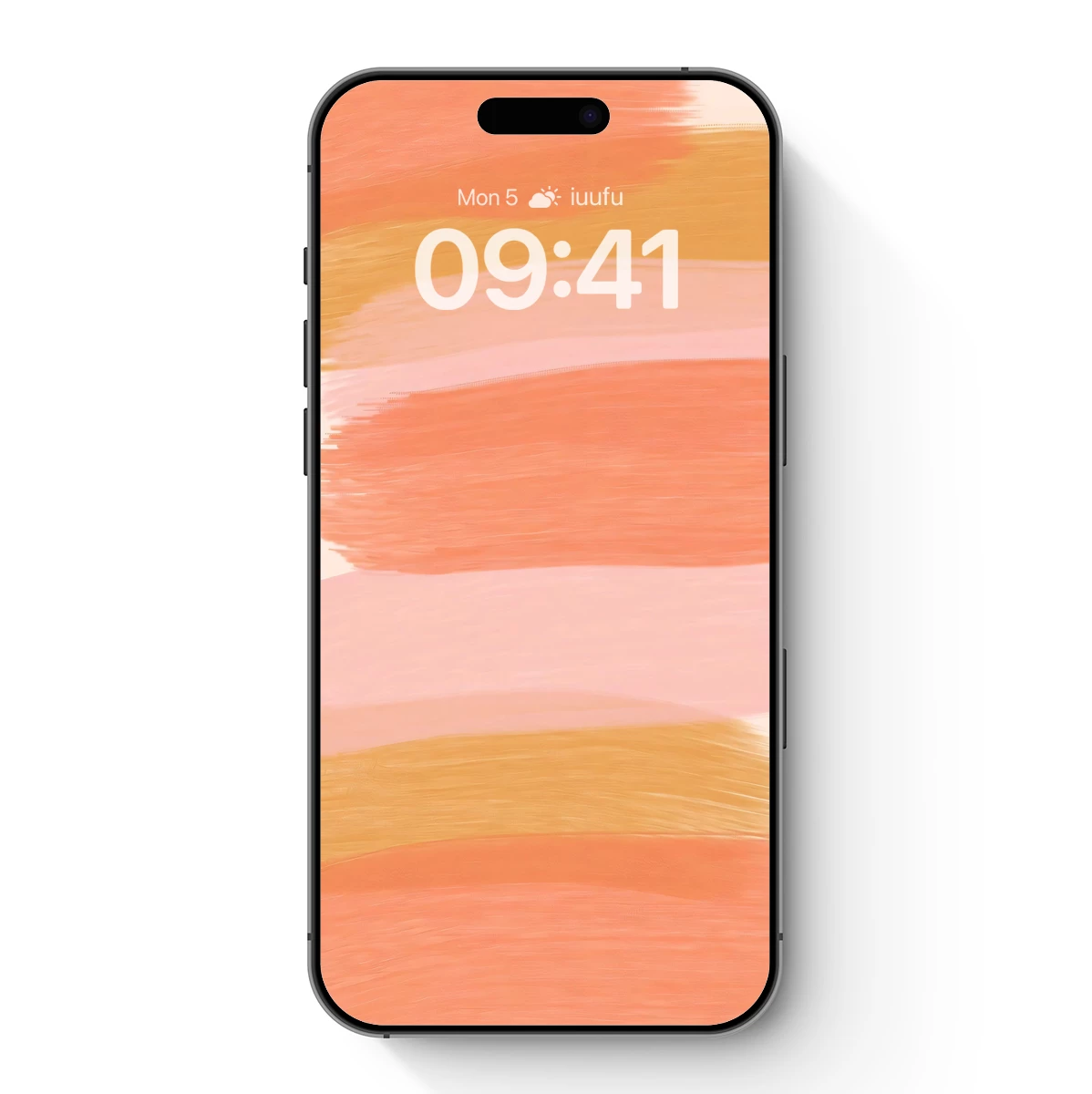 Abstract Brushstroke Symphony in Peach and Gold