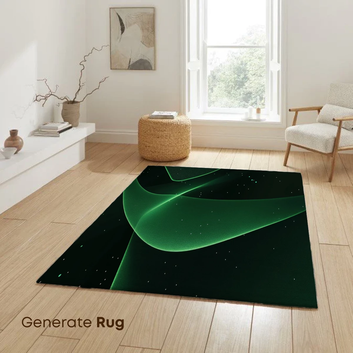 Ethereal Green Waves: Digital Abstract Flow - Image 6