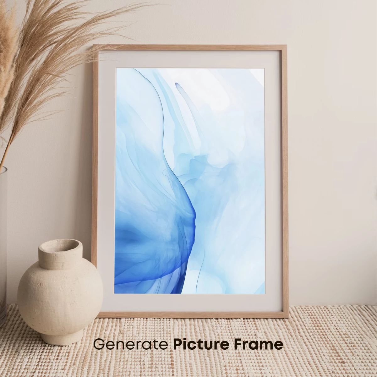 Ethereal Blue Whispers: Abstract Ink Flow - Image 7