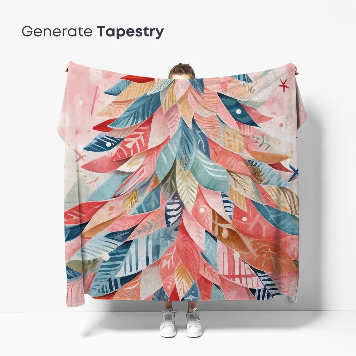 Feathered Christmas Tree in Pastel Wonderland - Image 5