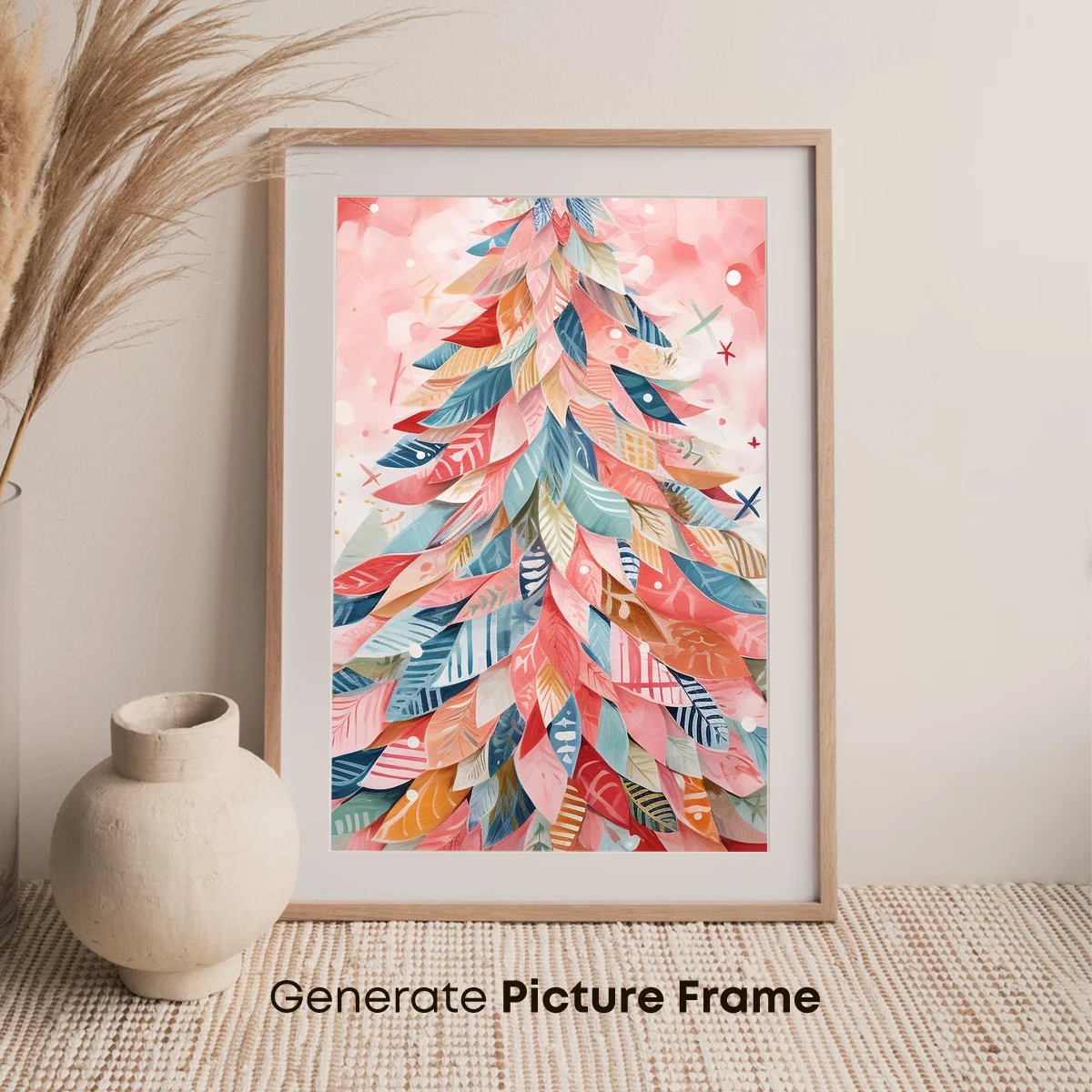 Feathered Christmas Tree in Pastel Wonderland - Image 7