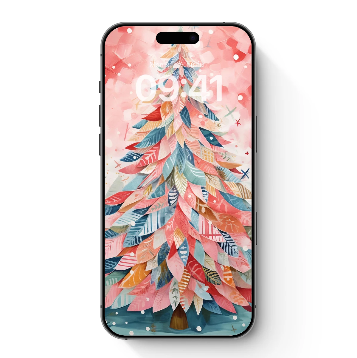 Feathered Christmas Tree in Pastel Wonderland