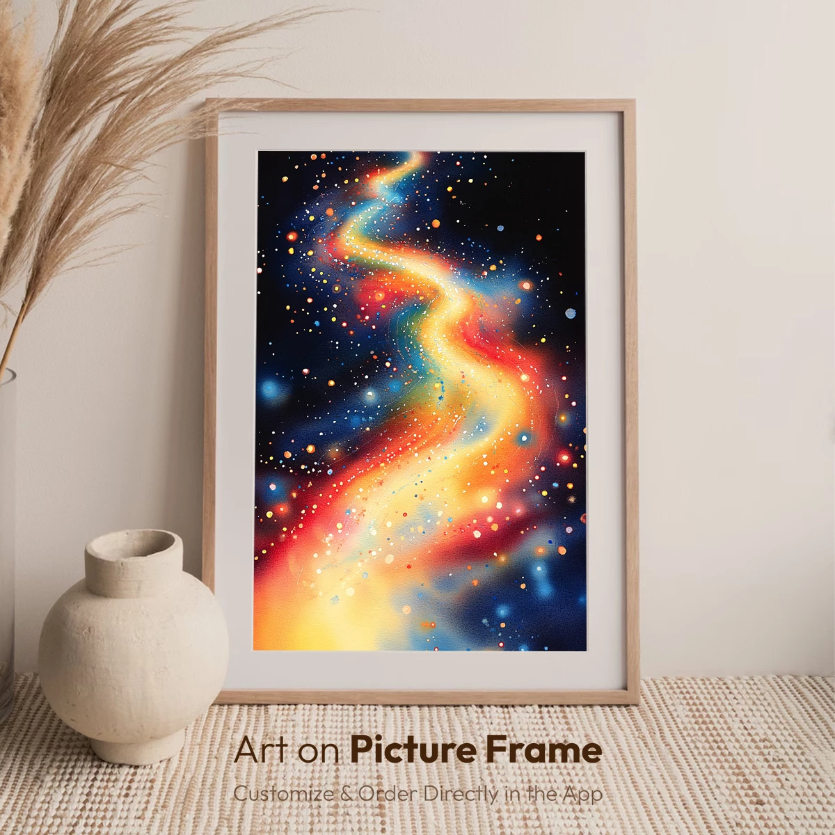 Cosmic Fire Dance: Abstract Nebula Art - Image 7