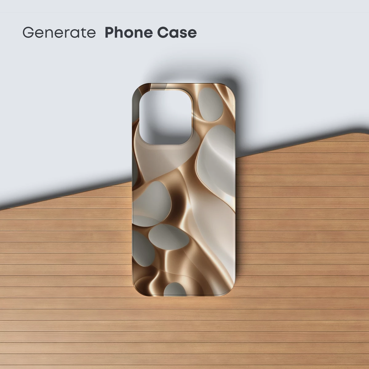 Golden Silk Veil: Abstract Elegance in Flowing Form - Image 3