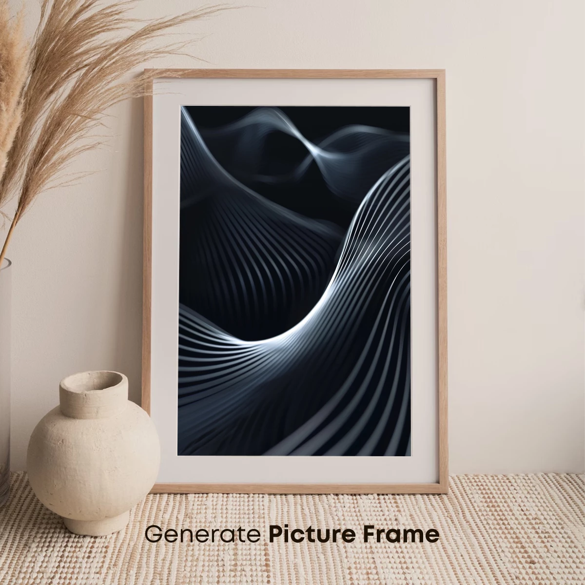 Elegant Striped Waves: A Digital Odyssey - Image 7