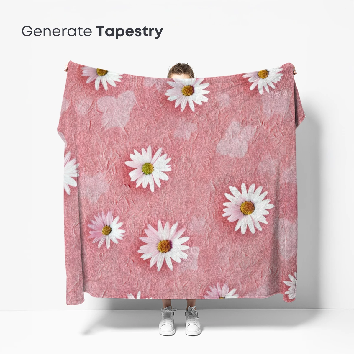 Daisy Delight on Blush Canvas - Image 5