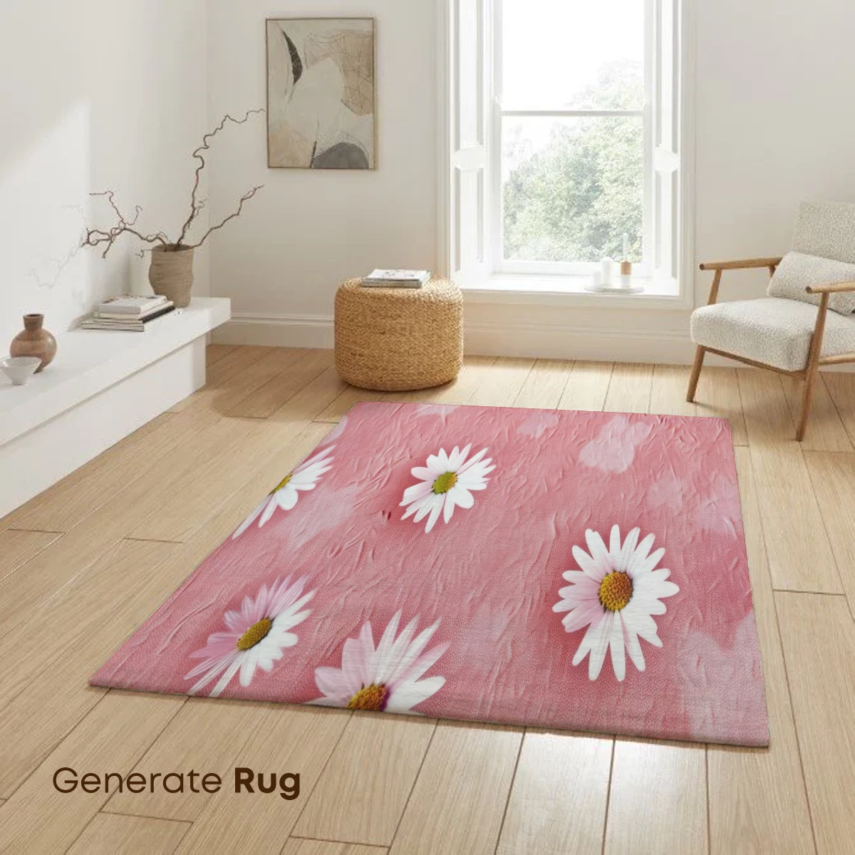 Daisy Delight on Blush Canvas - Image 6
