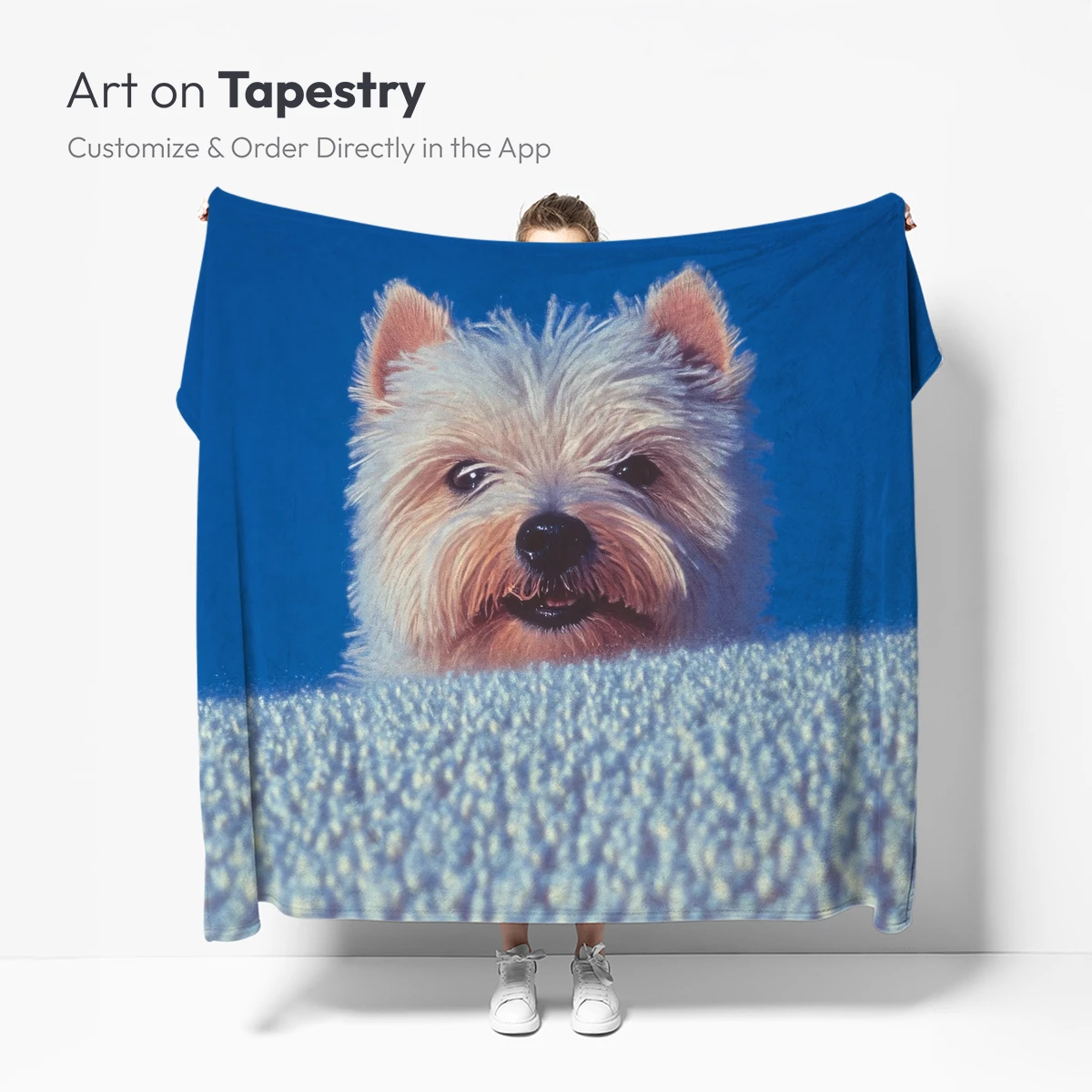 Fluffy Peek-a-Boo Pup Against Blue - Image 5