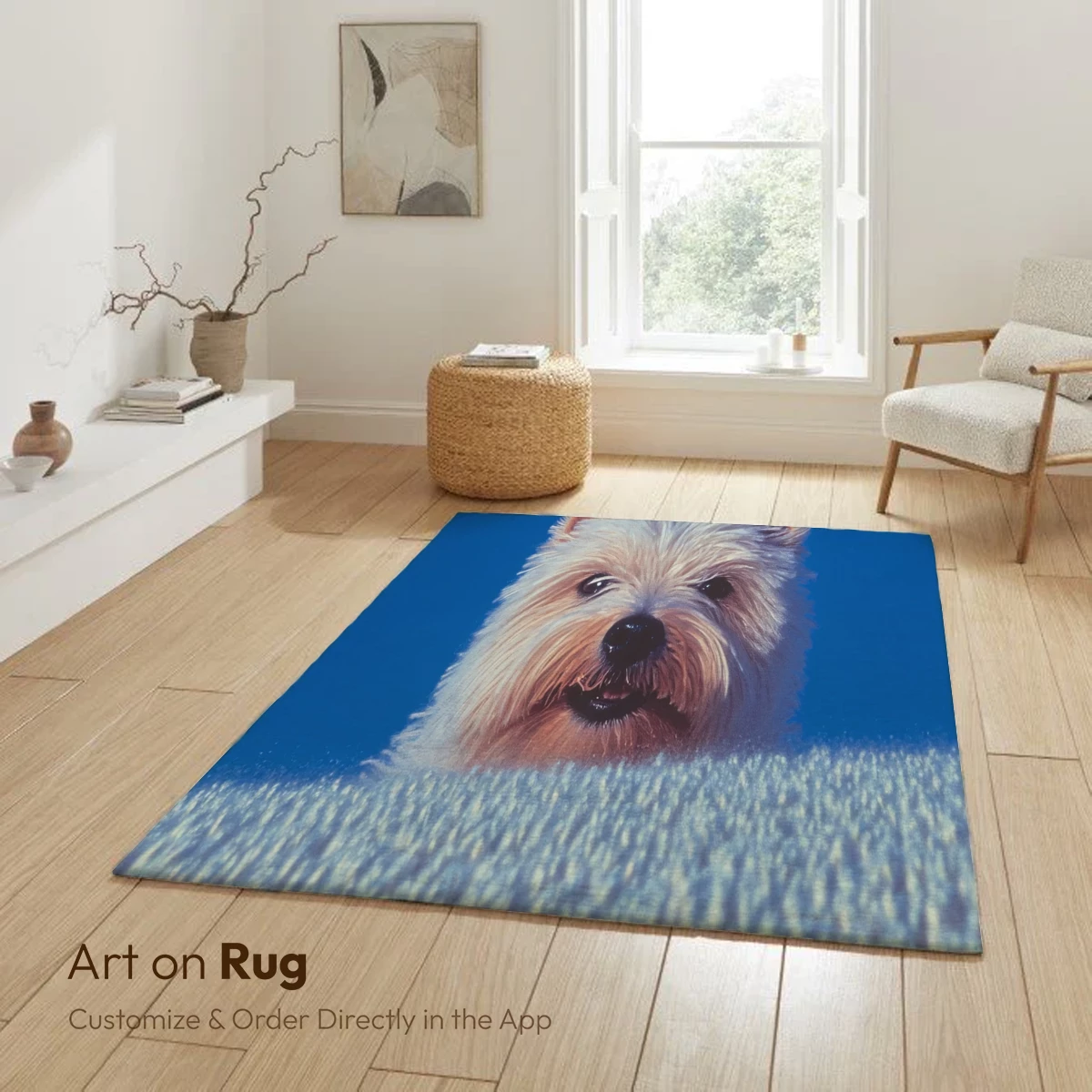 Fluffy Peek-a-Boo Pup Against Blue - Image 6