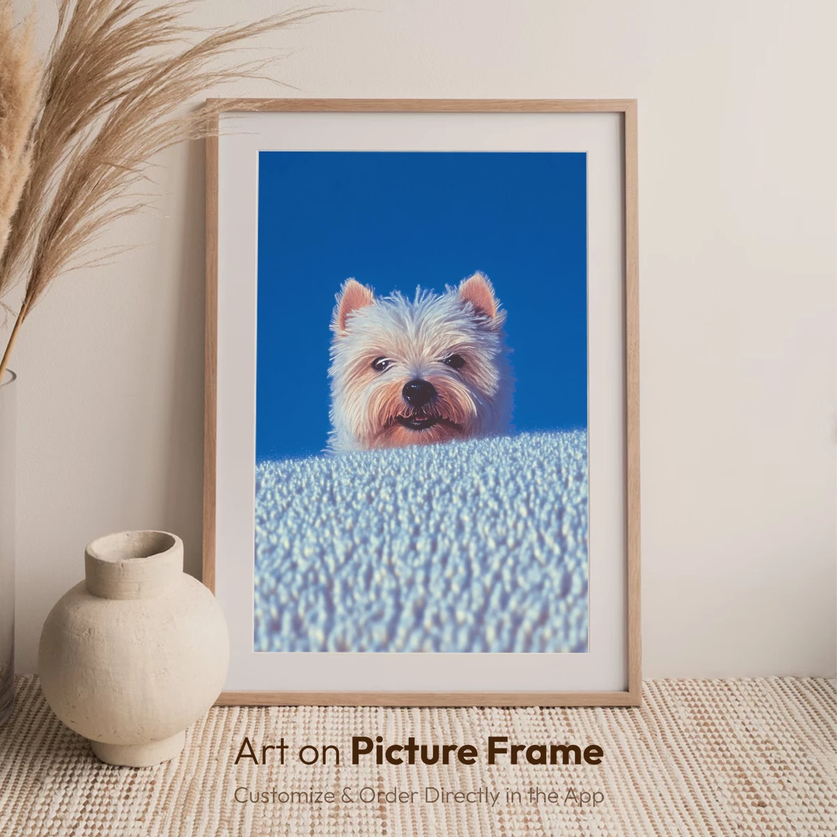 Fluffy Peek-a-Boo Pup Against Blue - Image 7