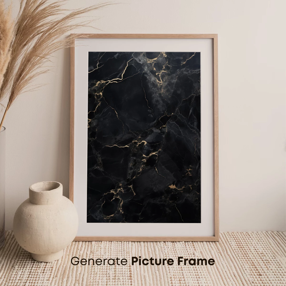 Elegant Black Marble with Golden Veins - Image 7