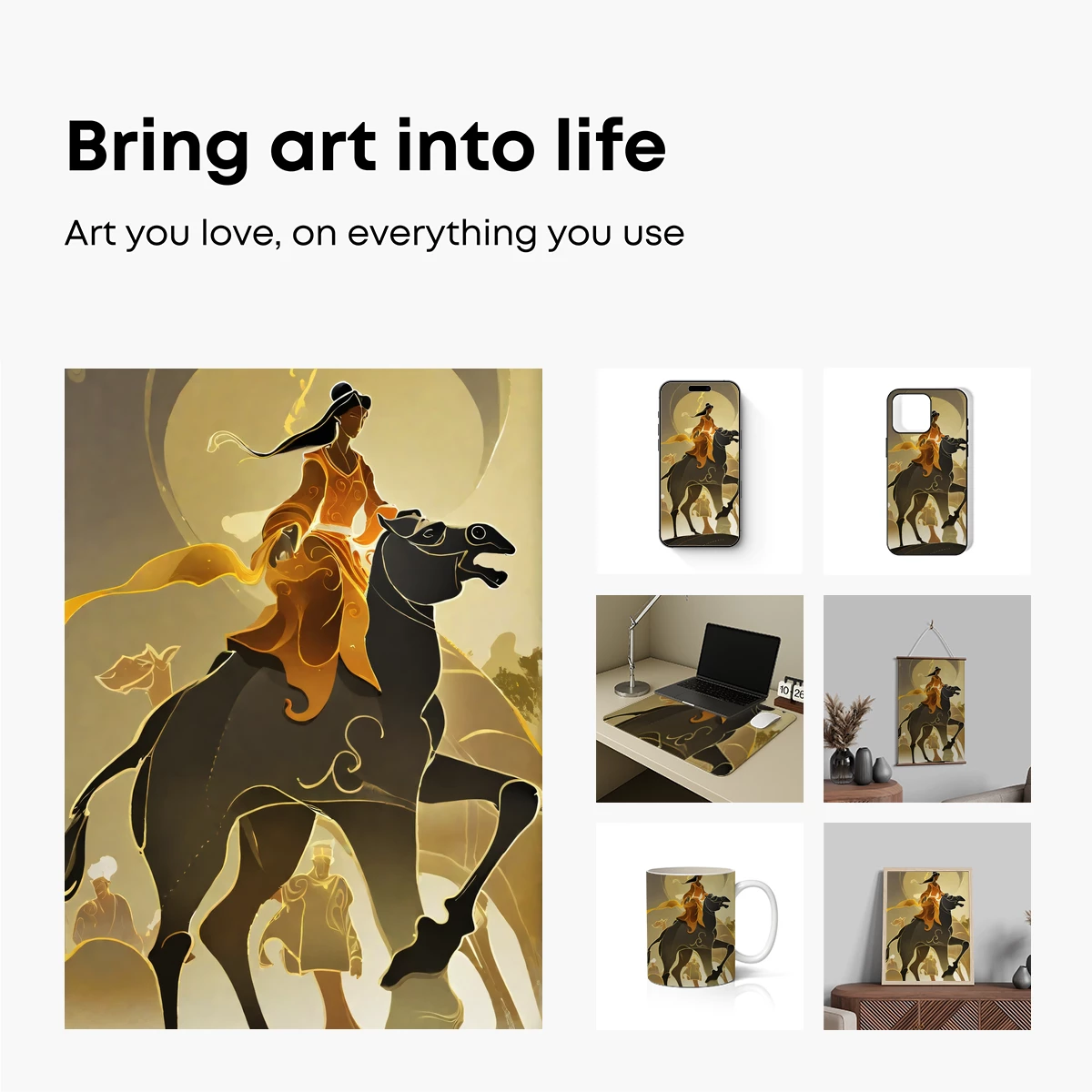 Epic Rider: Golden Silhouettes in Motion - Image 2