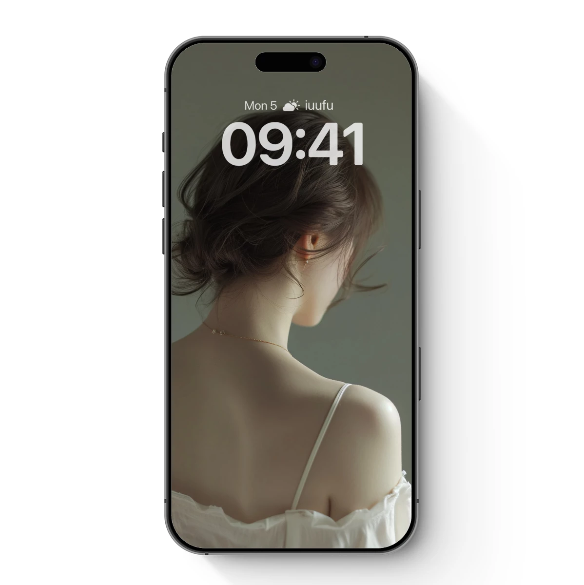 Elegant Back View: Soft Waves and Delicate Elegance