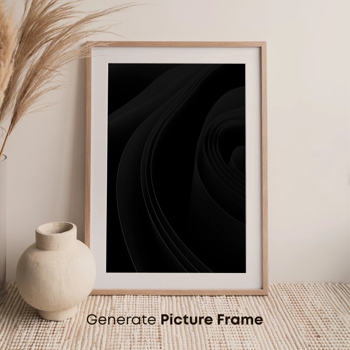 Eclipse of Shadows: Abstract Black Curves - Image 7