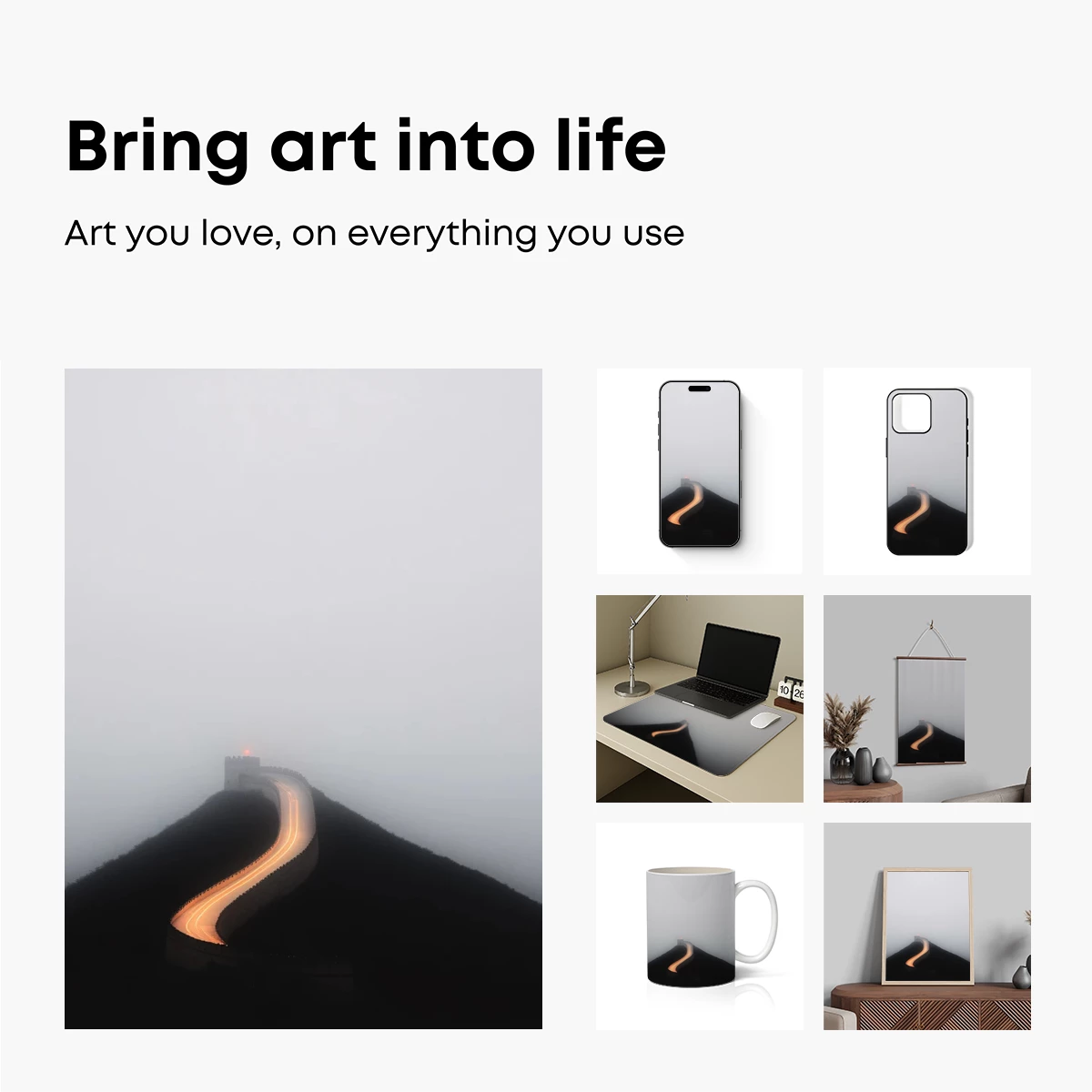 Foggy Path to Infinity: A Light-Drawn Journey - Image 2