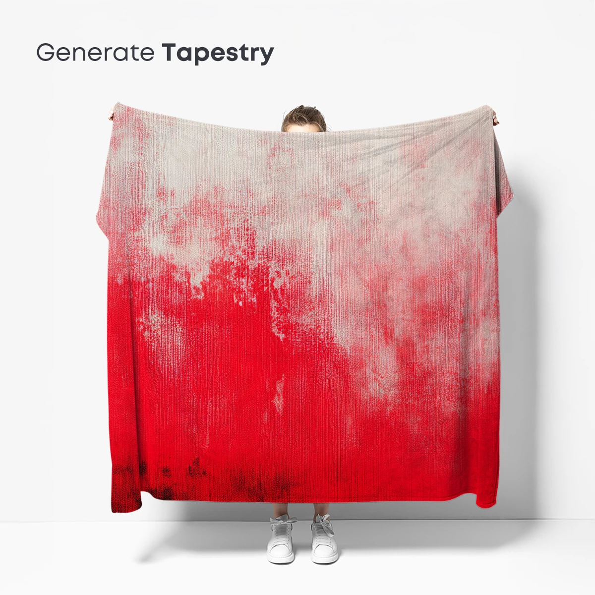 Crimson Canvas: Abstract Red and White Fusion - Image 5