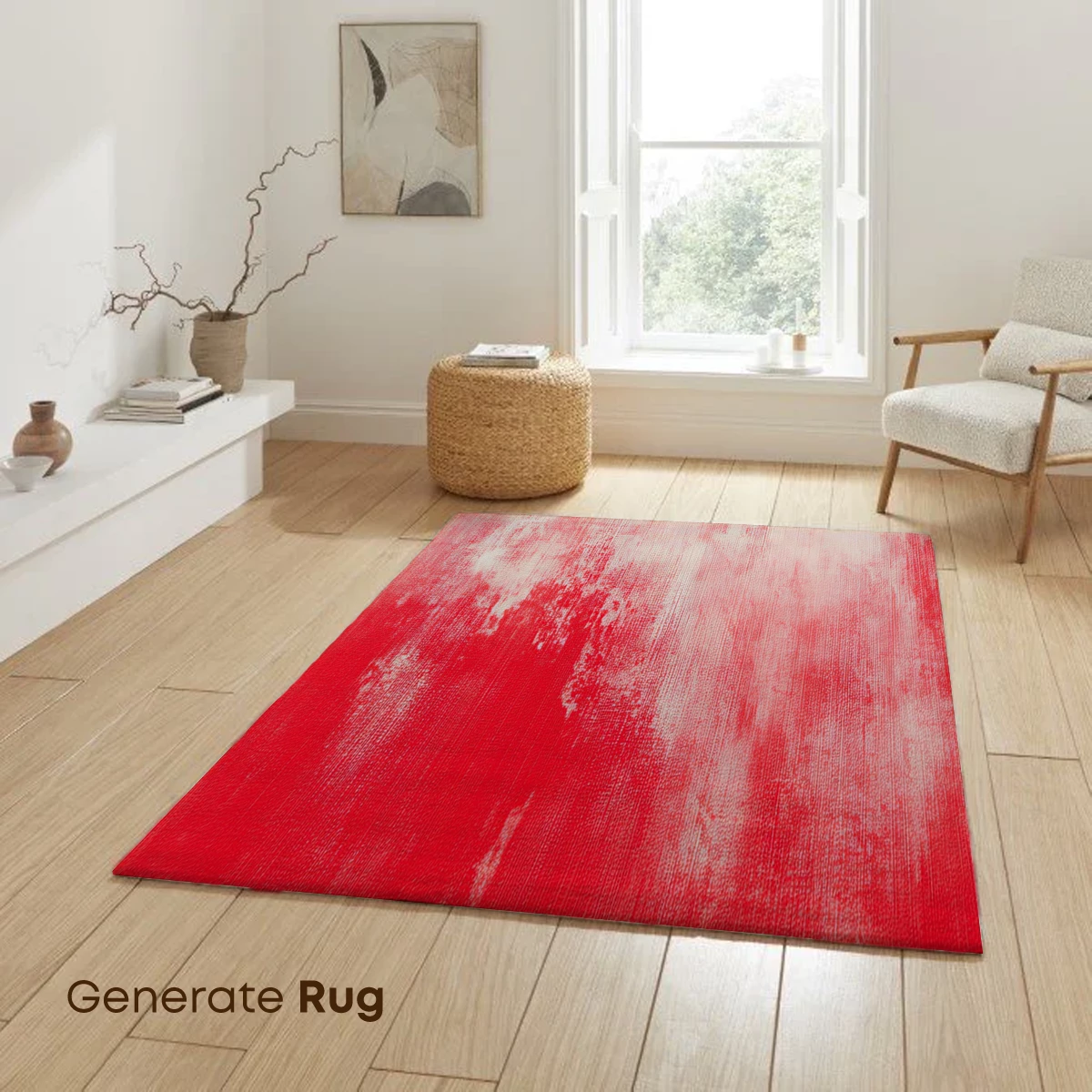 Crimson Canvas: Abstract Red and White Fusion - Image 6