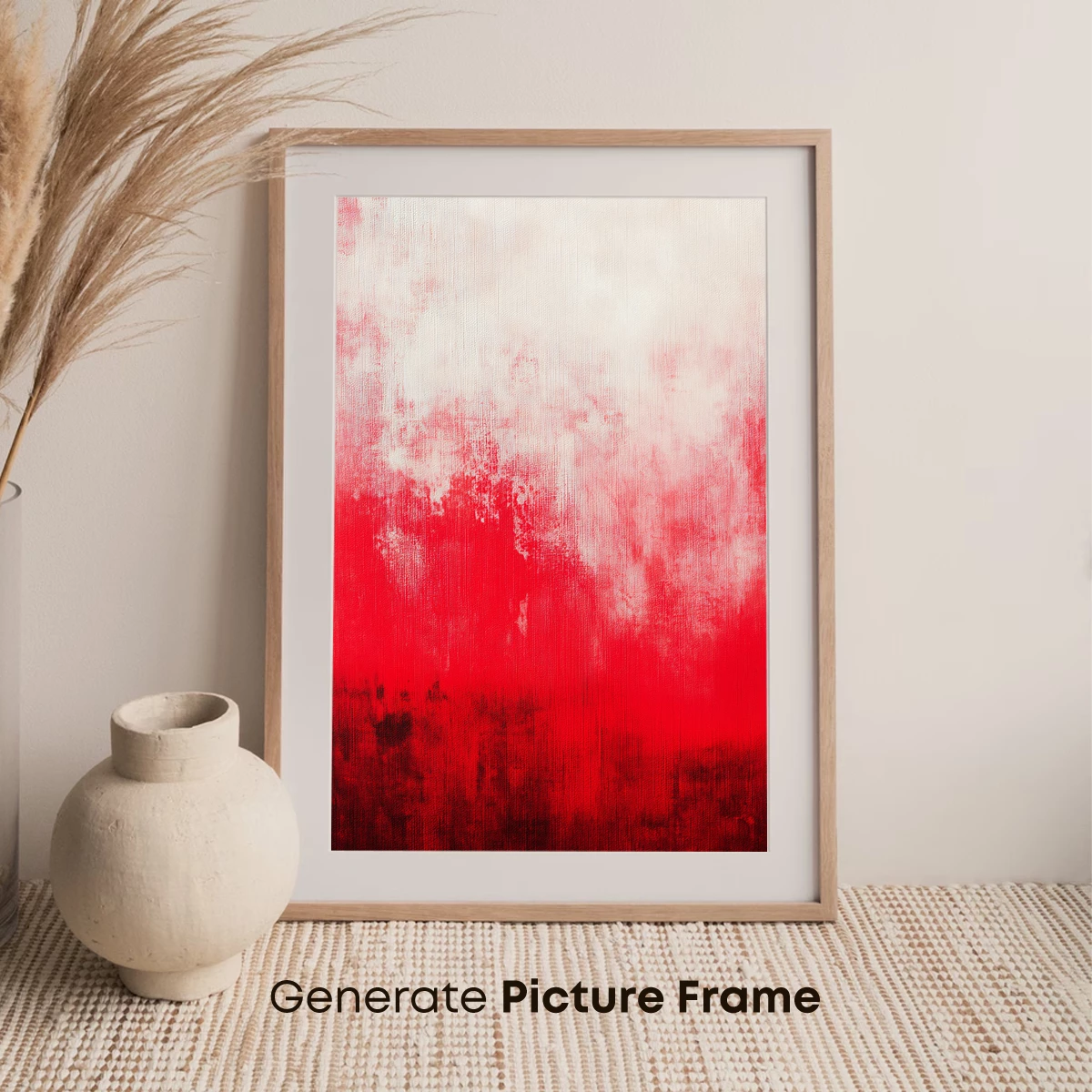 Crimson Canvas: Abstract Red and White Fusion - Image 7