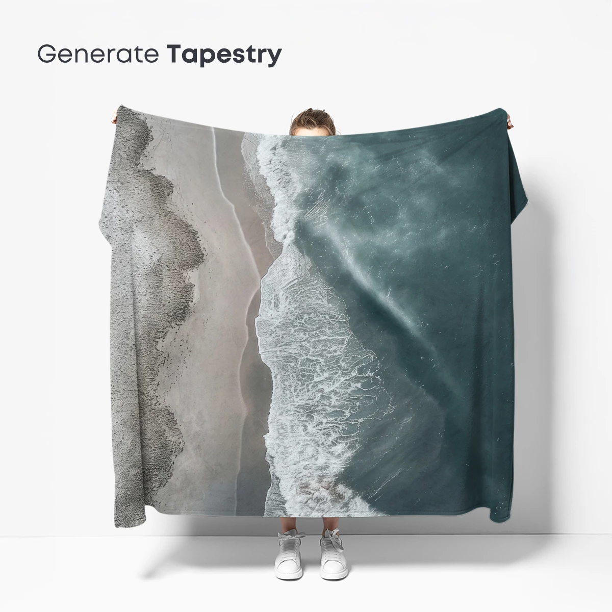 Aerial Serenity: Ocean Waves Embrace the Shoreline - Image 5