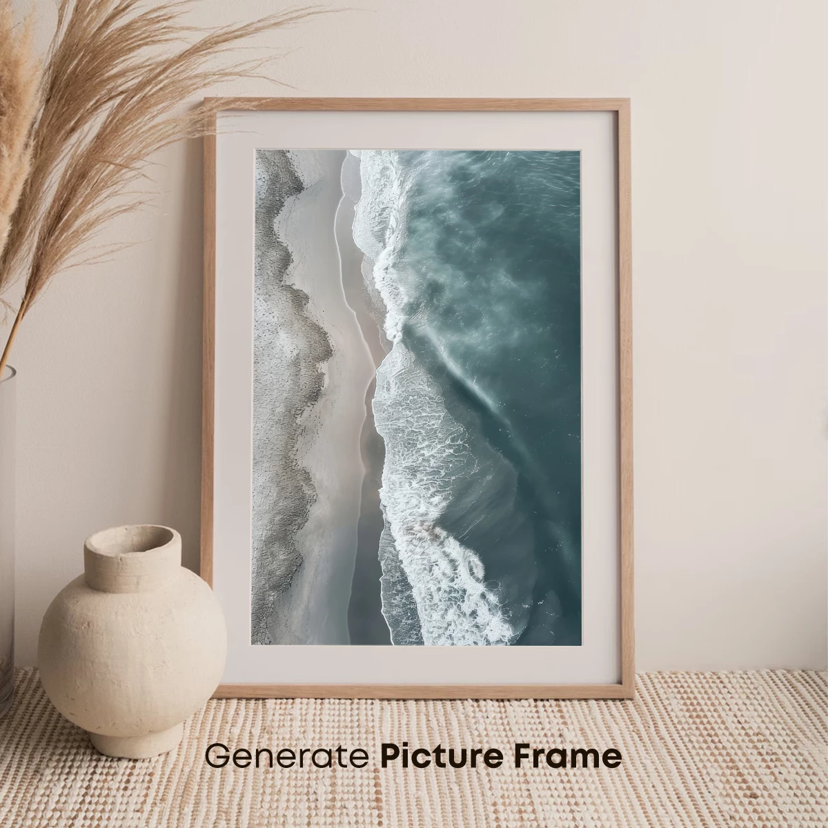 Aerial Serenity: Ocean Waves Embrace the Shoreline - Image 7