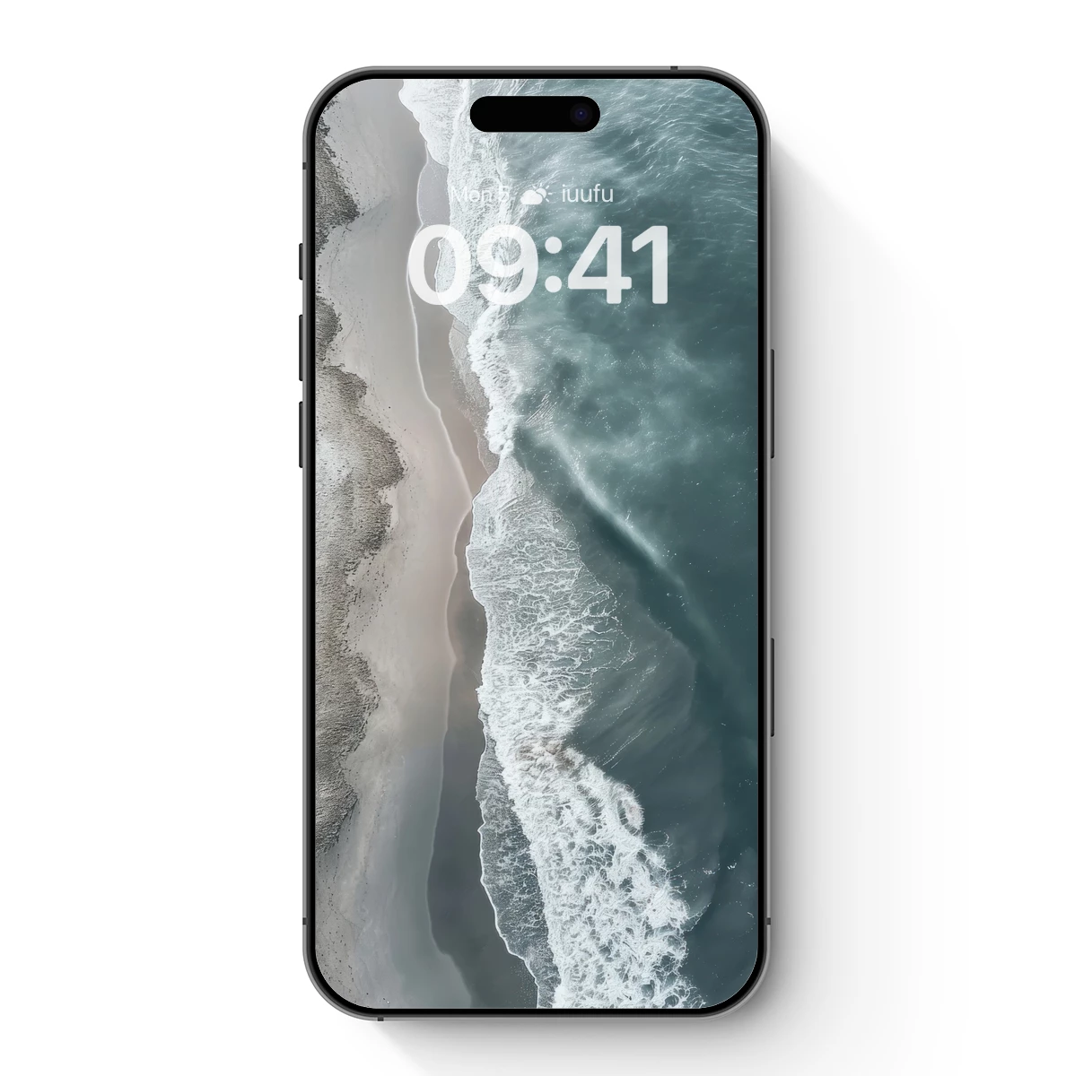 Aerial Serenity: Ocean Waves Embrace the Shoreline