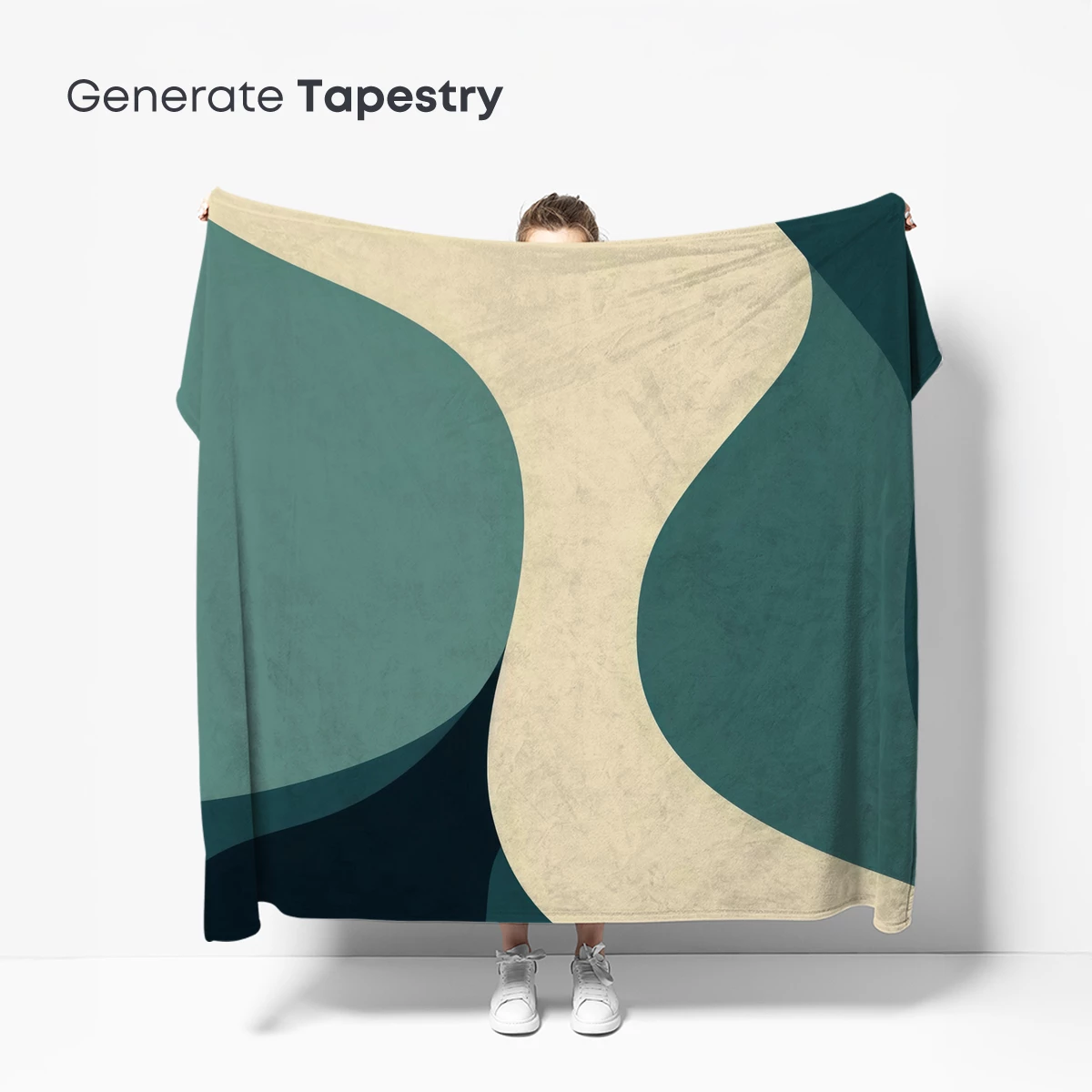 Abstract Flow: Teal and Terra Cotta Waves - Image 5