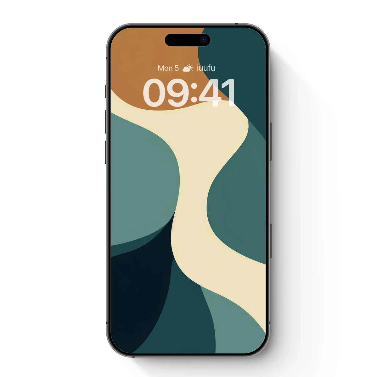 Abstract Flow: Teal and Terra Cotta Waves