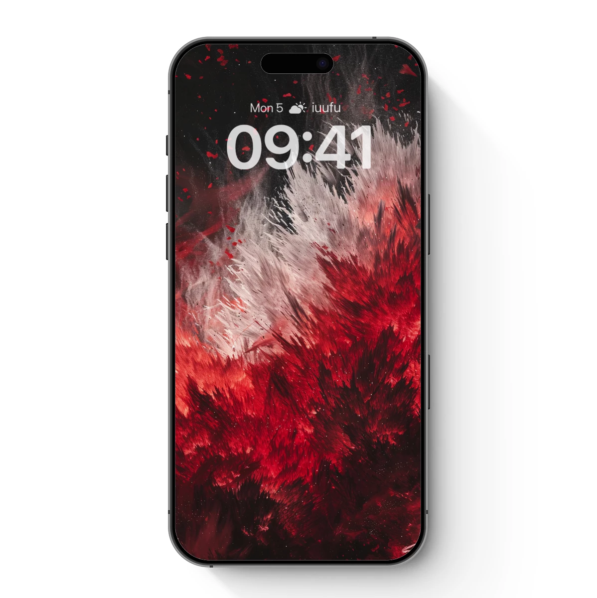 Crimson Chaos: Abstract Fury in Red and White