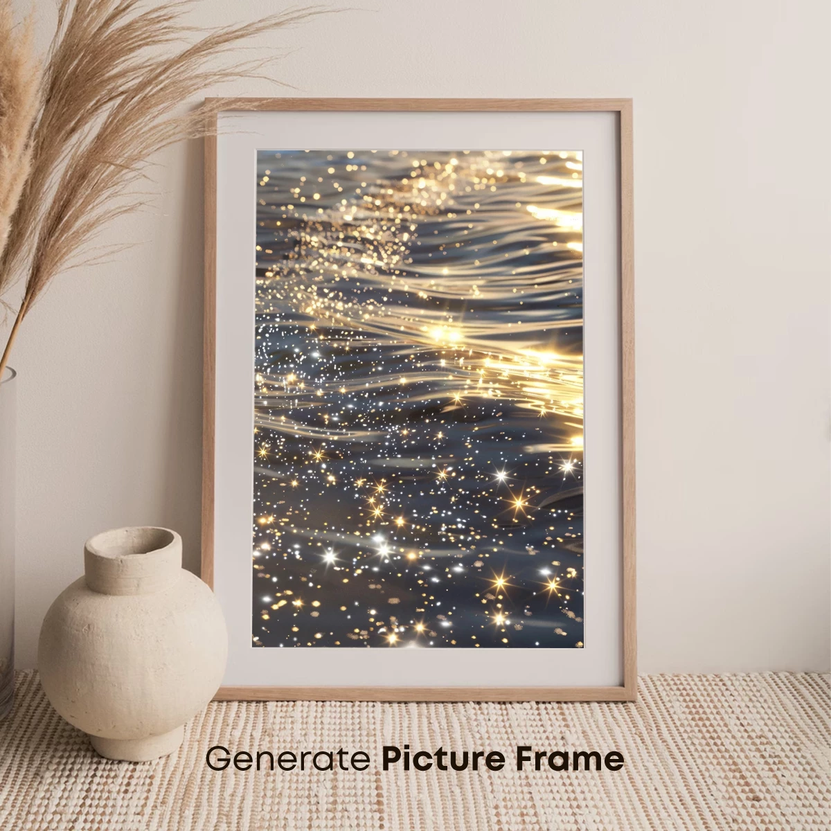 Golden Ripple Symphony: Sunlit Water Sparkle - Image 7