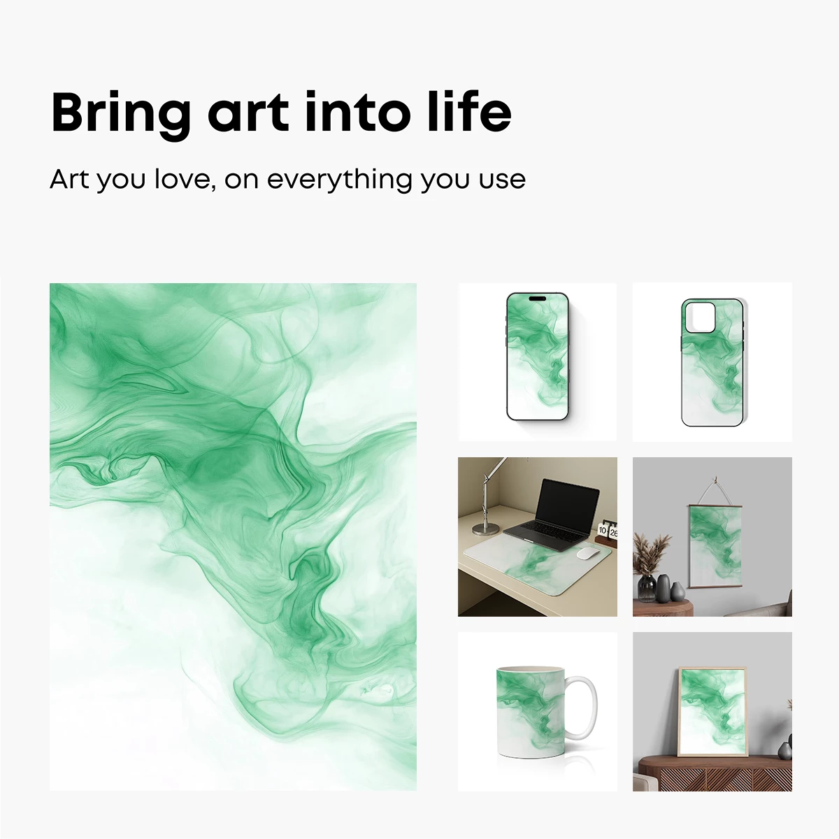 Ethereal Green Smoke Waves - Image 2
