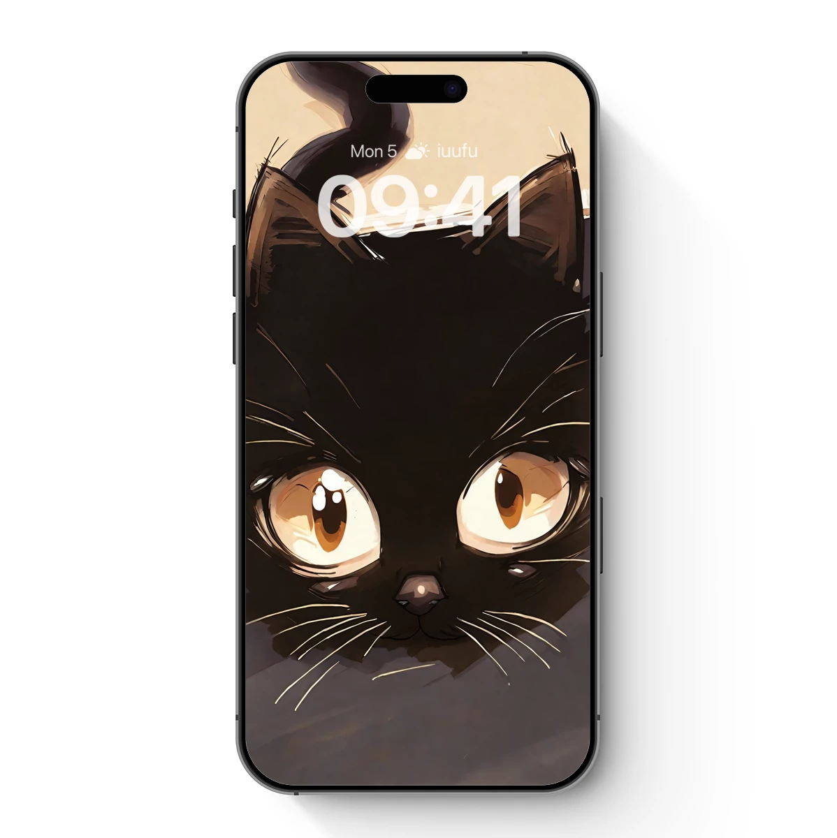 Enchanted Midnight Gaze: Anime Cat's Soulful Eyes