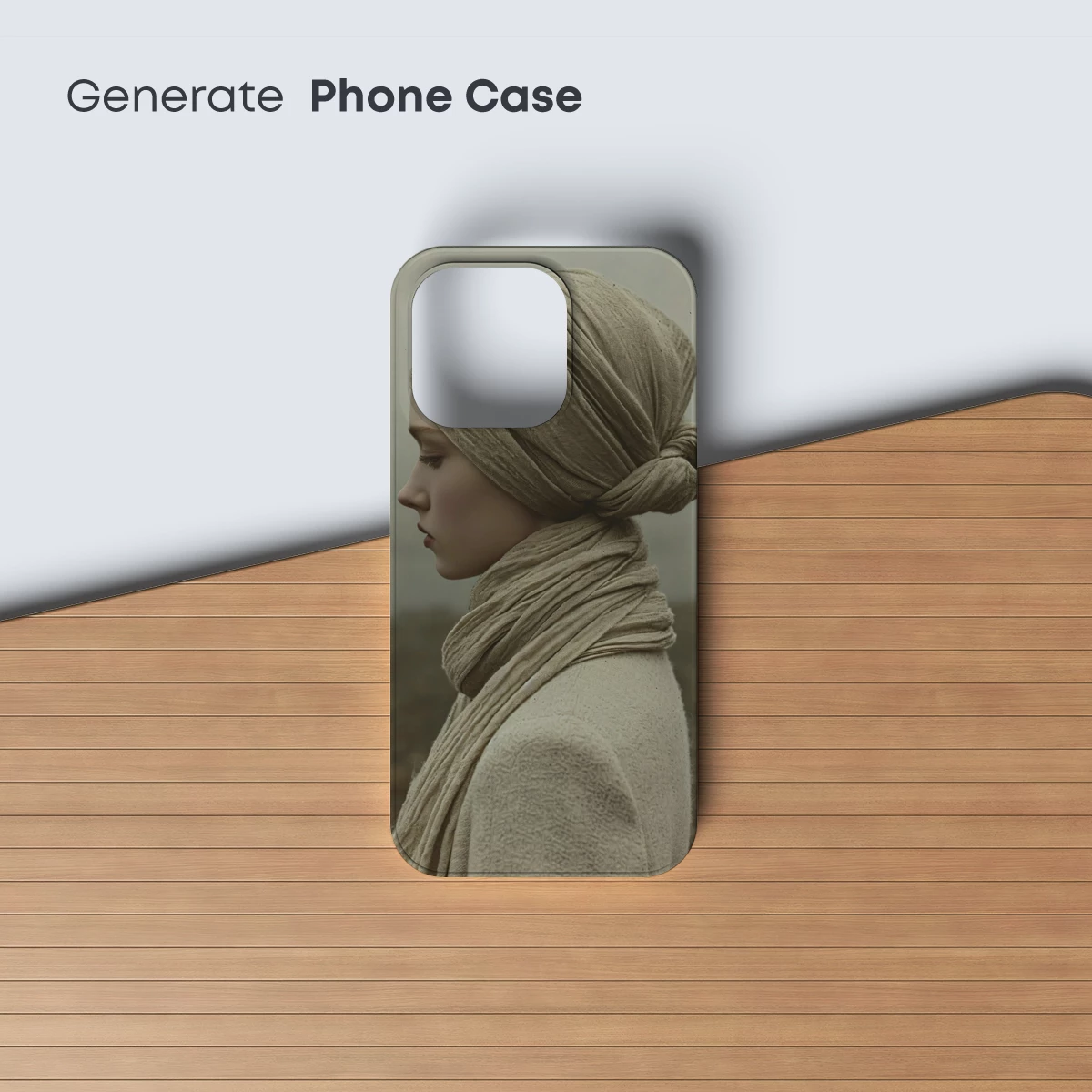 Ethereal Veil: Serene Profile in Neutral Tones - Image 3