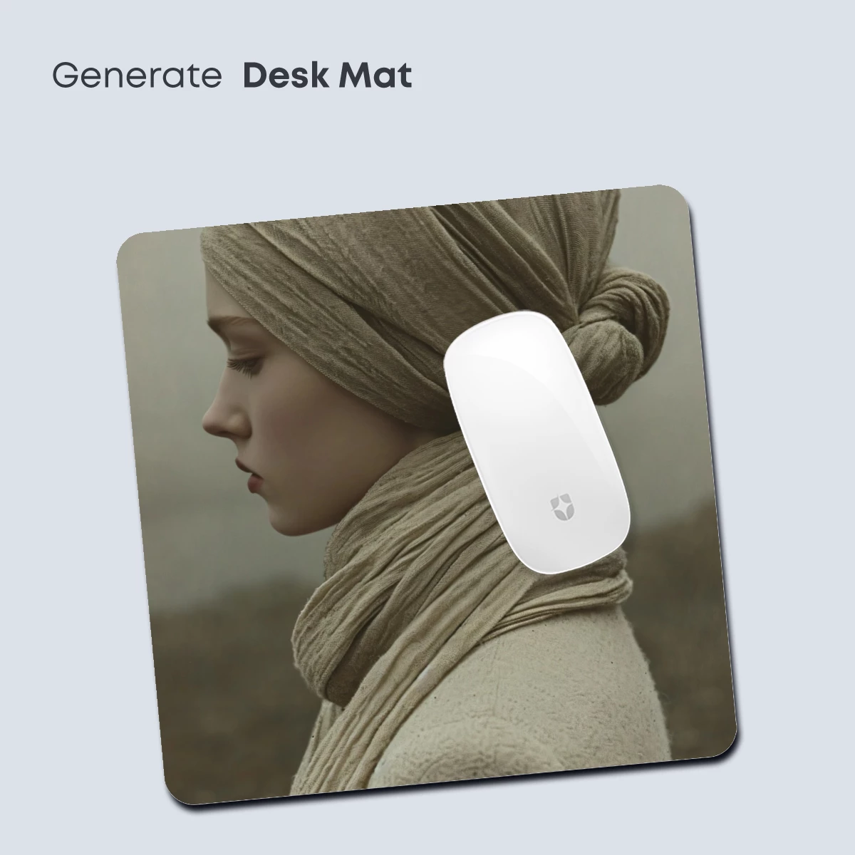 Ethereal Veil: Serene Profile in Neutral Tones - Image 4