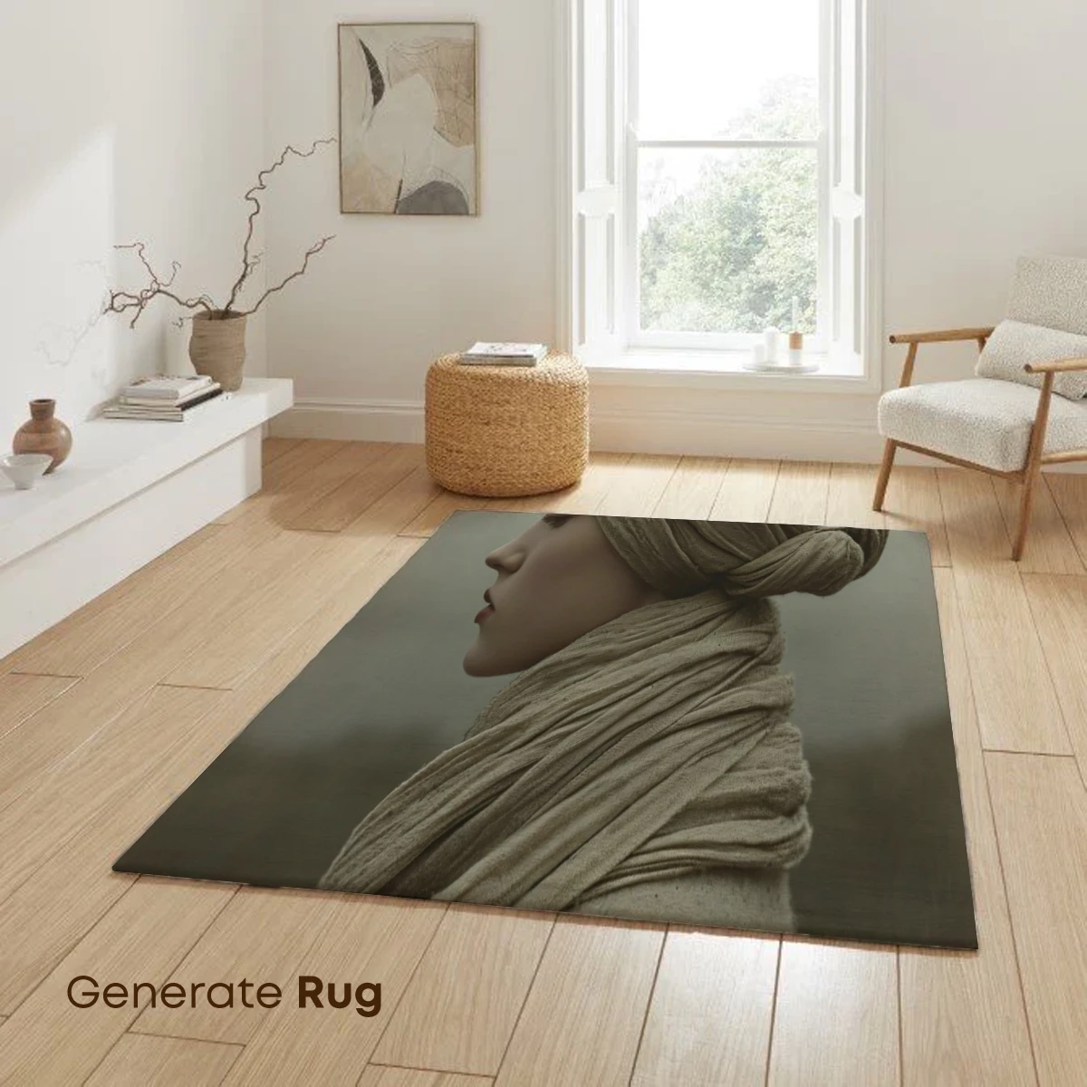 Ethereal Veil: Serene Profile in Neutral Tones - Image 6