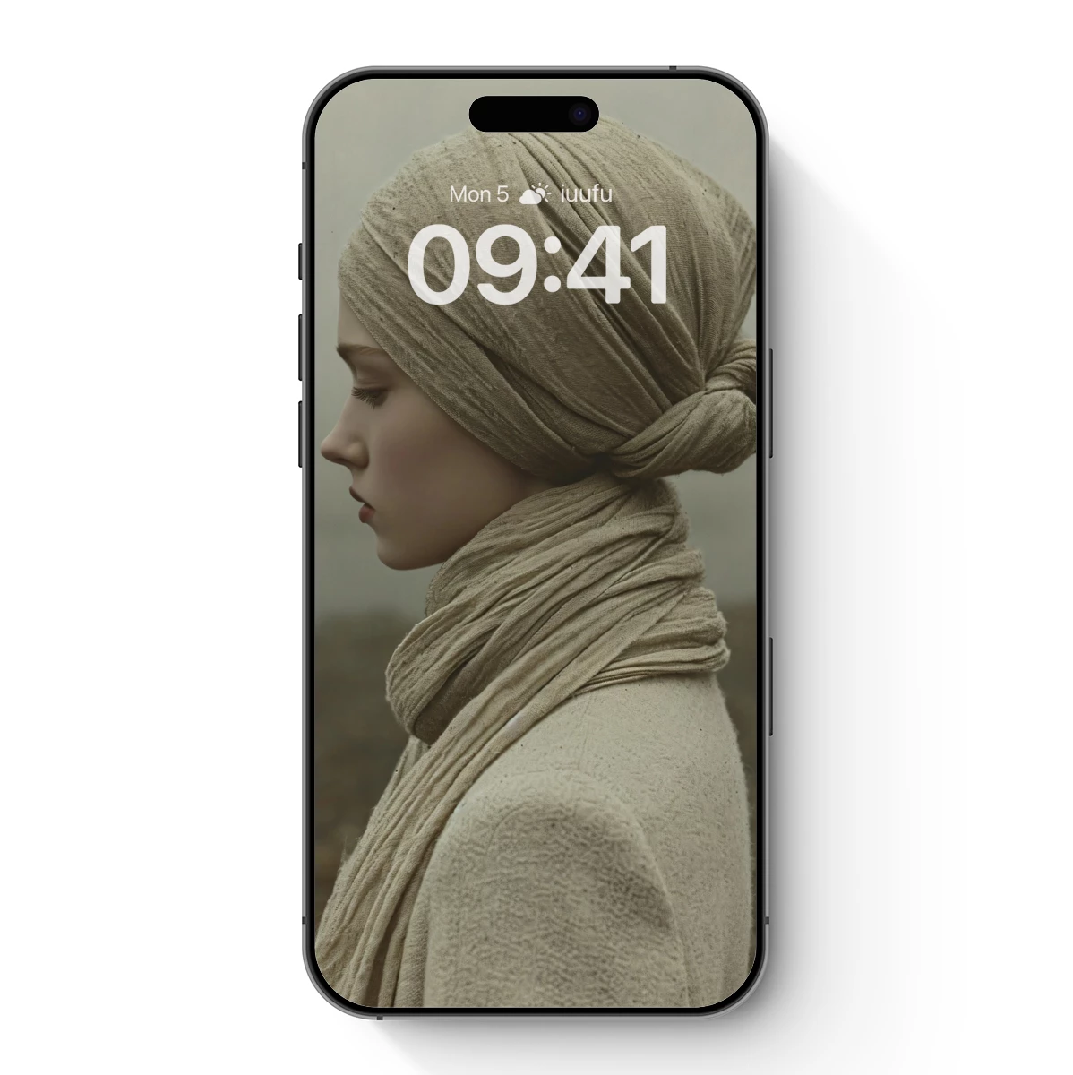 Ethereal Veil: Serene Profile in Neutral Tones