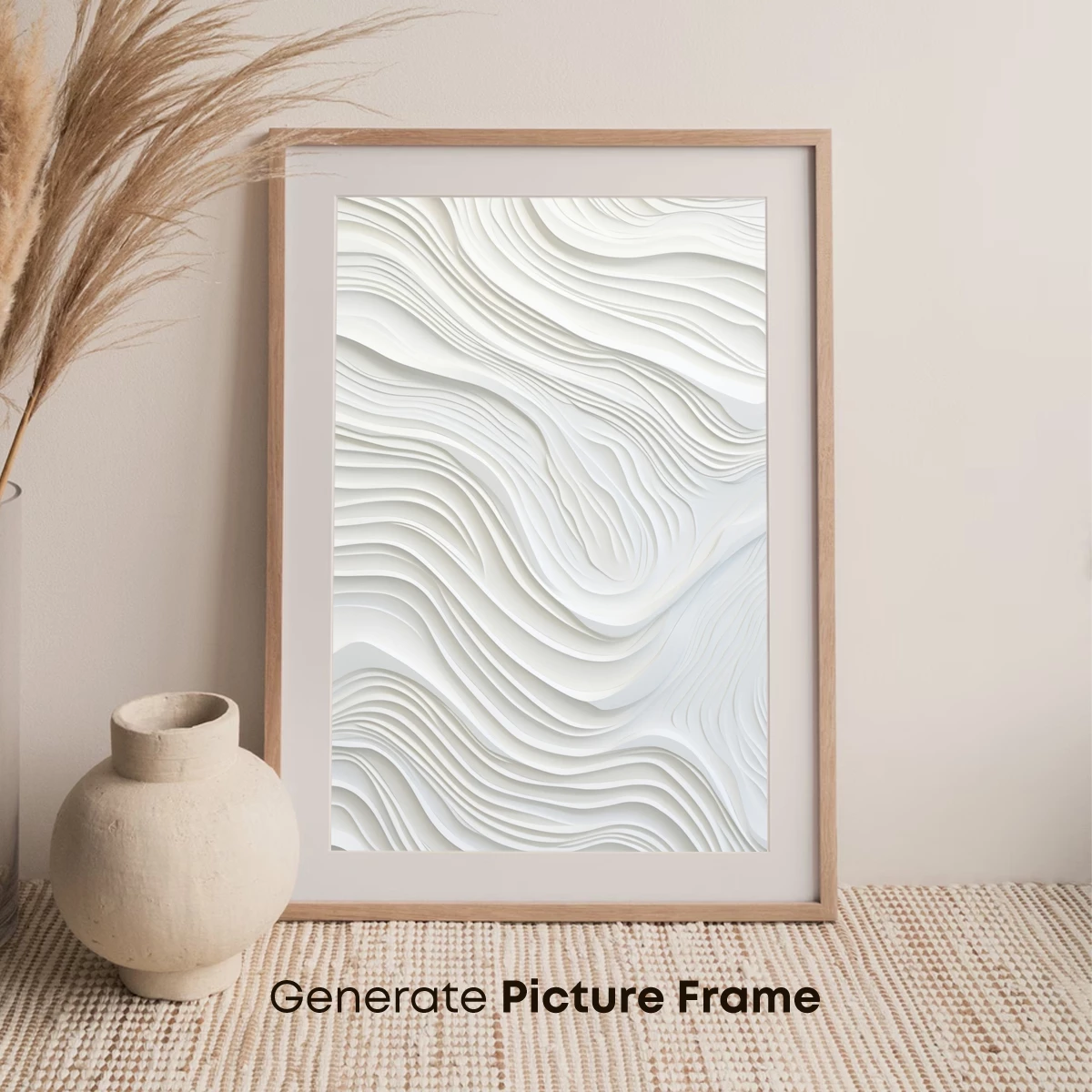 Elegant White Waves: A Sculptural Symphony - Image 7