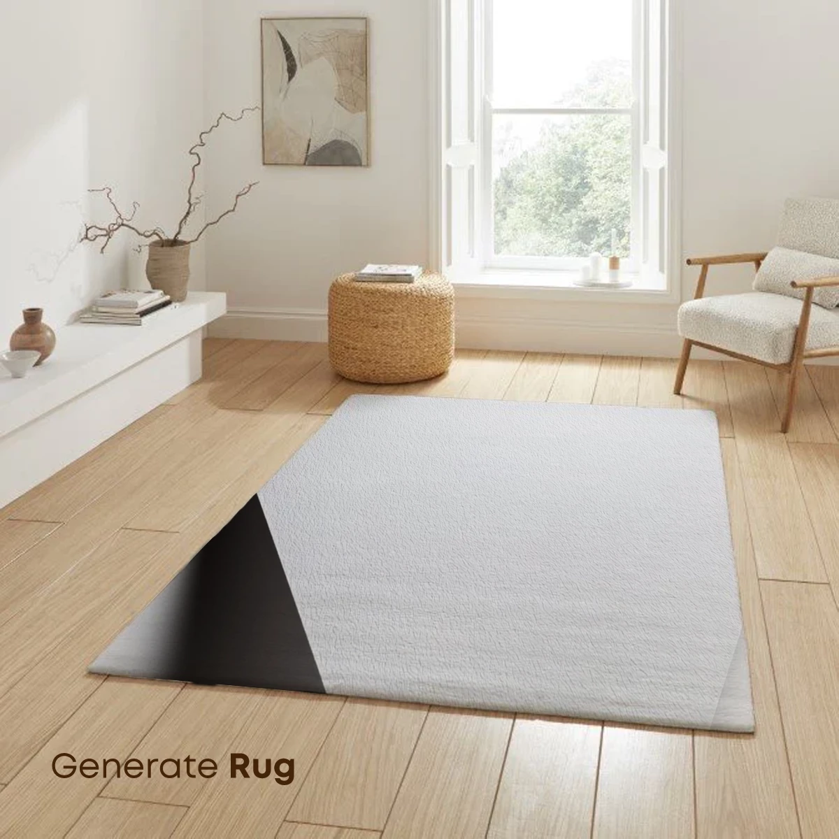 Elegant Shadow Play on White Canvas - Image 6