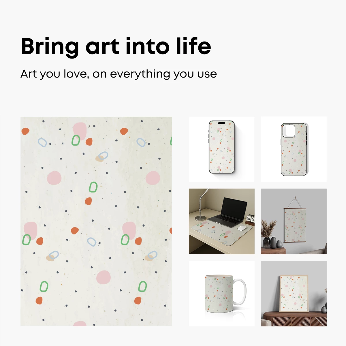 Dot Harmony: Abstract Speckles and Circles - Image 2