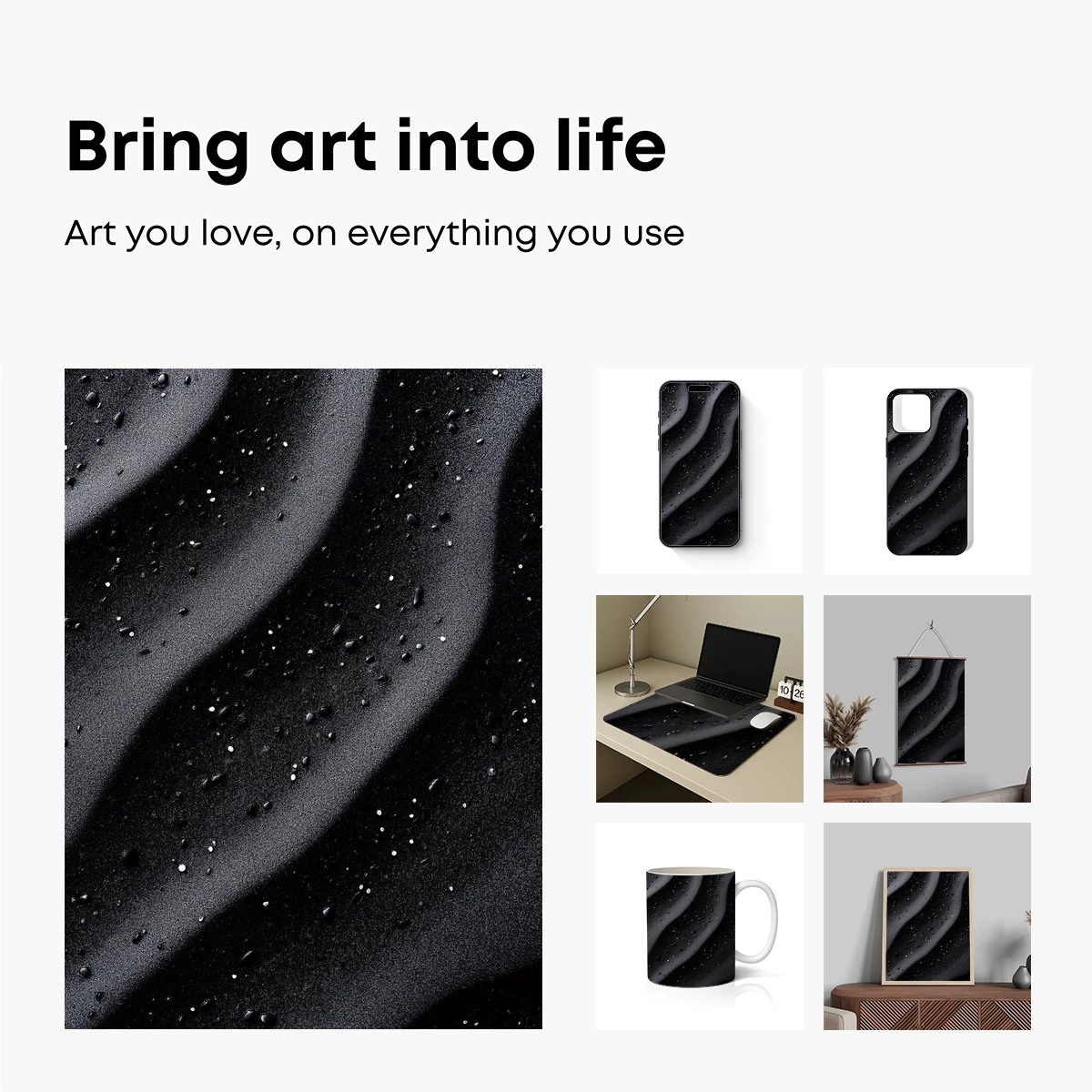 Ethereal Black Sands: Dewdrop Whispers - Image 2