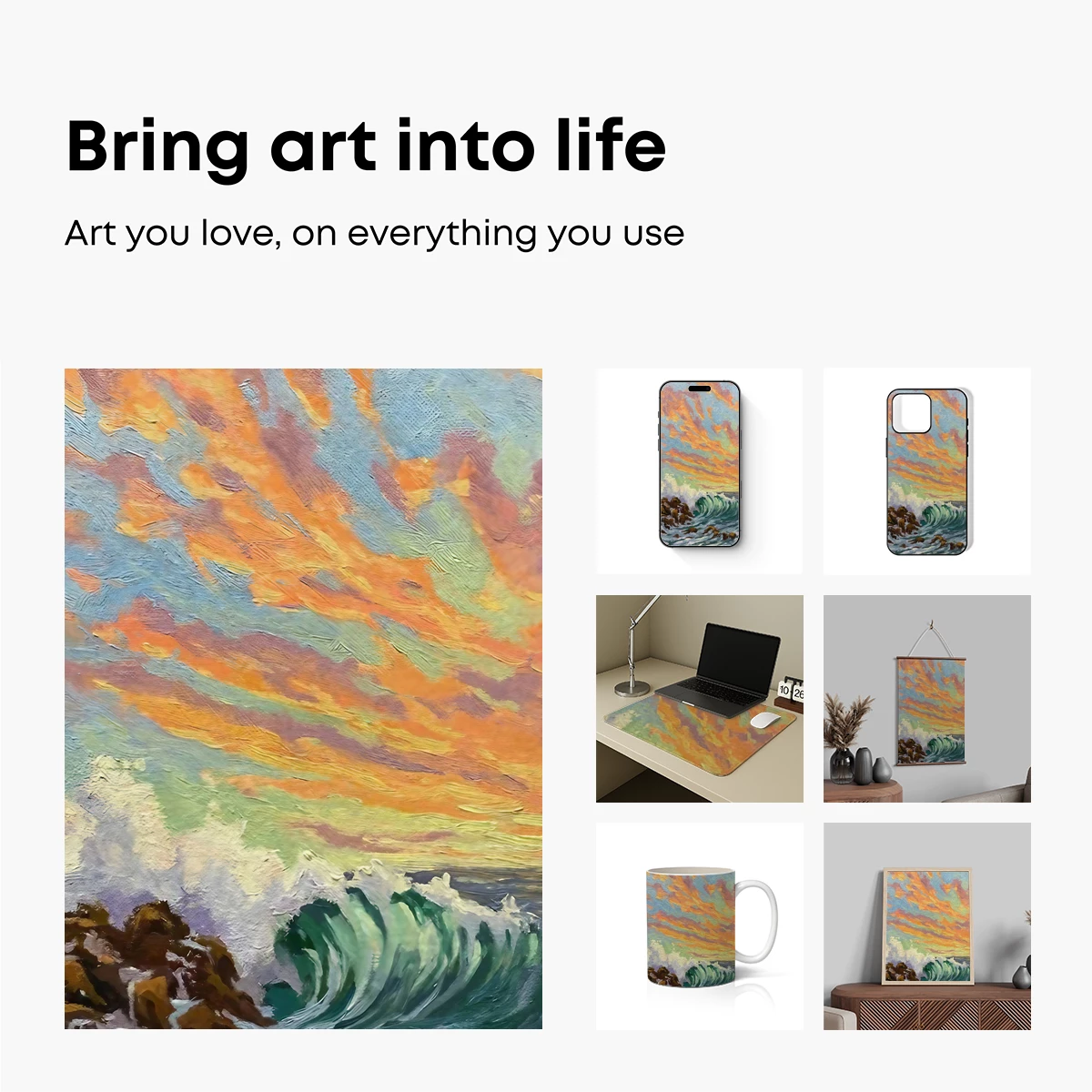 Crimson Tide: Ocean's Fury at Sunset - Image 2