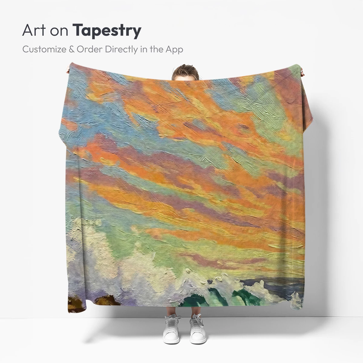 Crimson Tide: Ocean's Fury at Sunset - Image 5