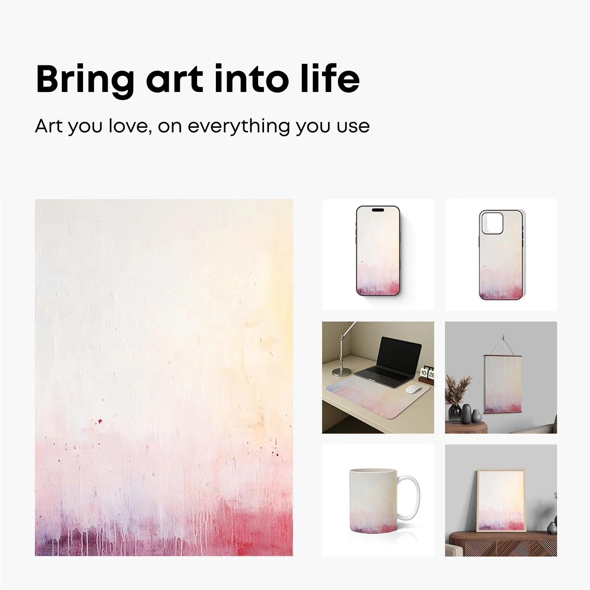 Abstract Drip Horizon: Fusion of Pastel and Bold - Image 2